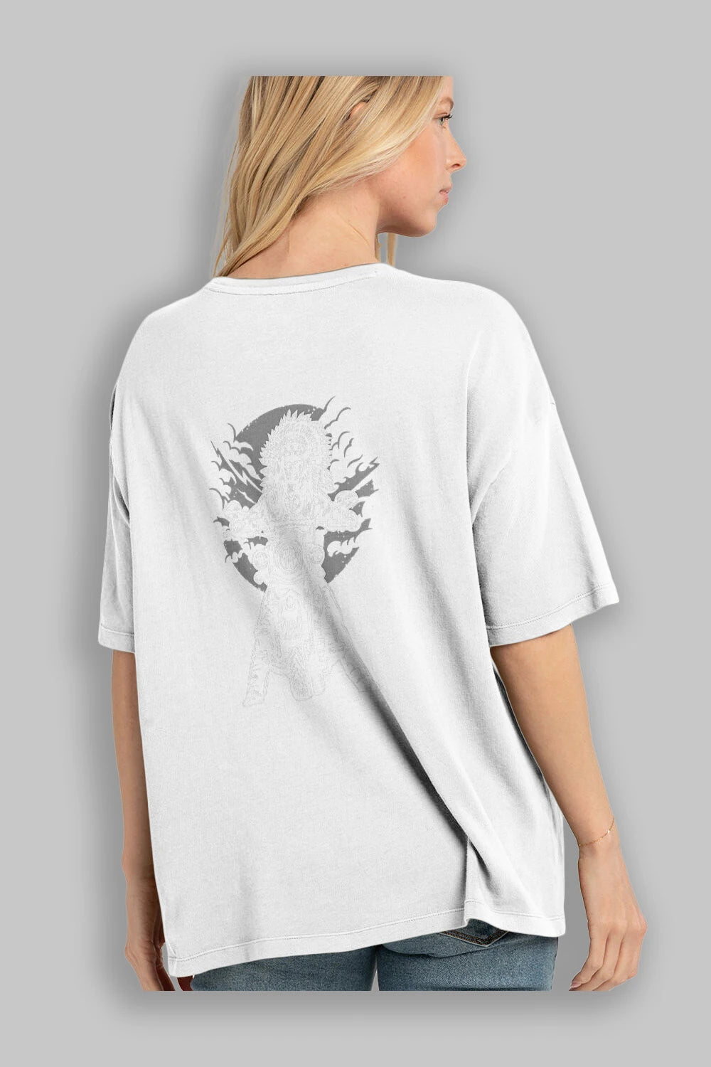 Indian Chief Motorcycle Arka Baskılı Oversize t-shirt Erkek Kadın Unisex %100 Pamuk