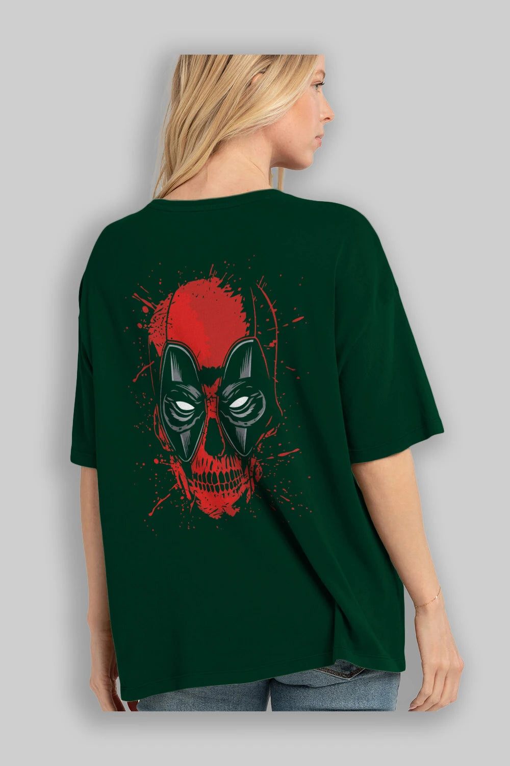 Deadpool (3) Arka Baskılı Oversize t-shirt Erkek Kadın Unisex %100 Pamuk Bisiklet Yaka tişort