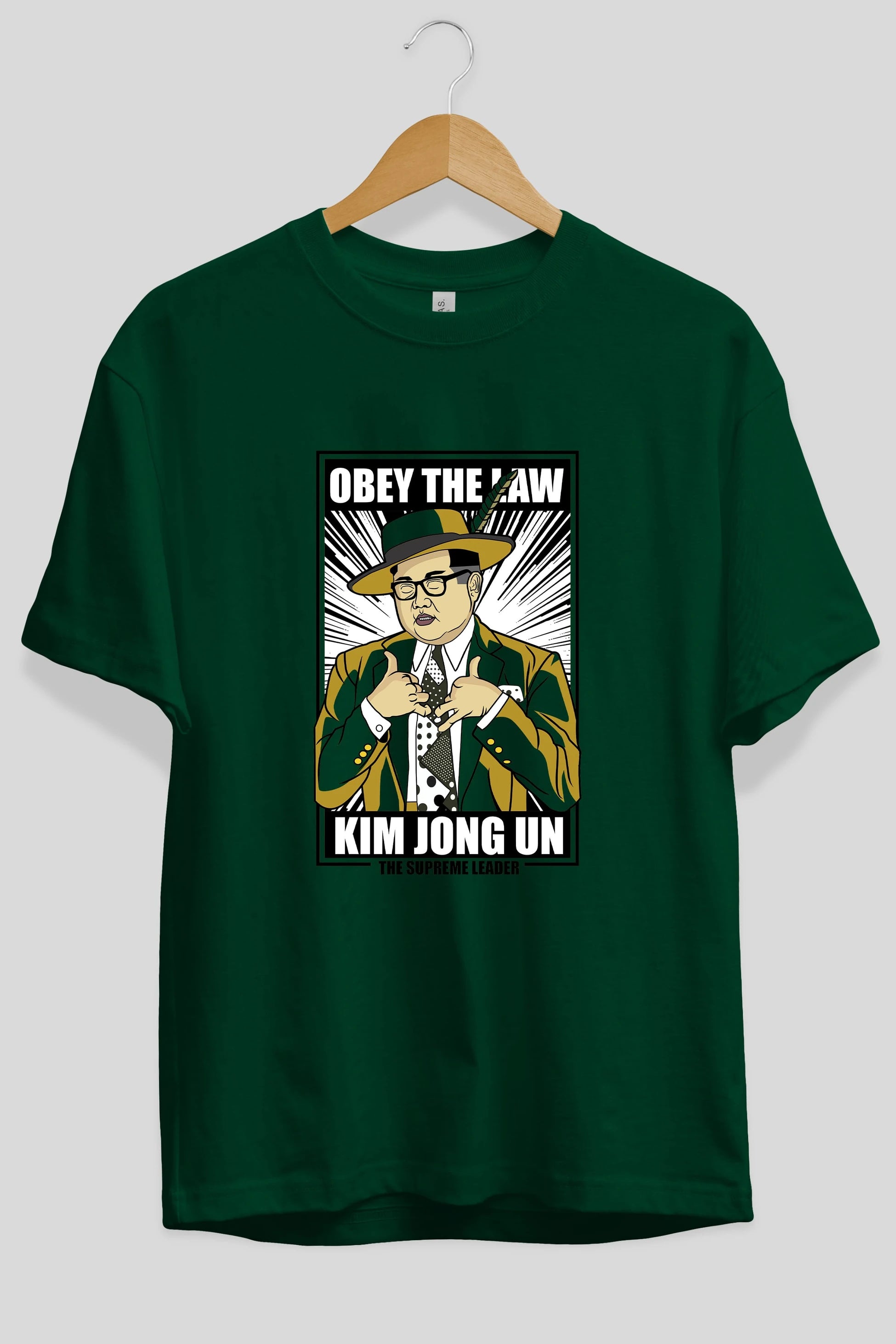 The Mask Jong Un Ön Baskılı Oversize t-shirt Erkek Kadın Unisex %100 Pamuk tişort
