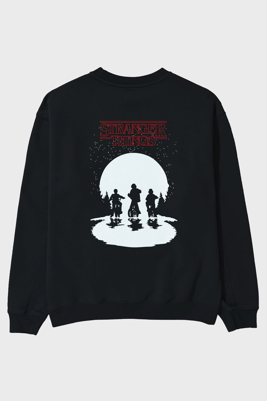 Stranger Things Arka Baskılı Oversize Sweatshirt Erkek Kadın Unisex