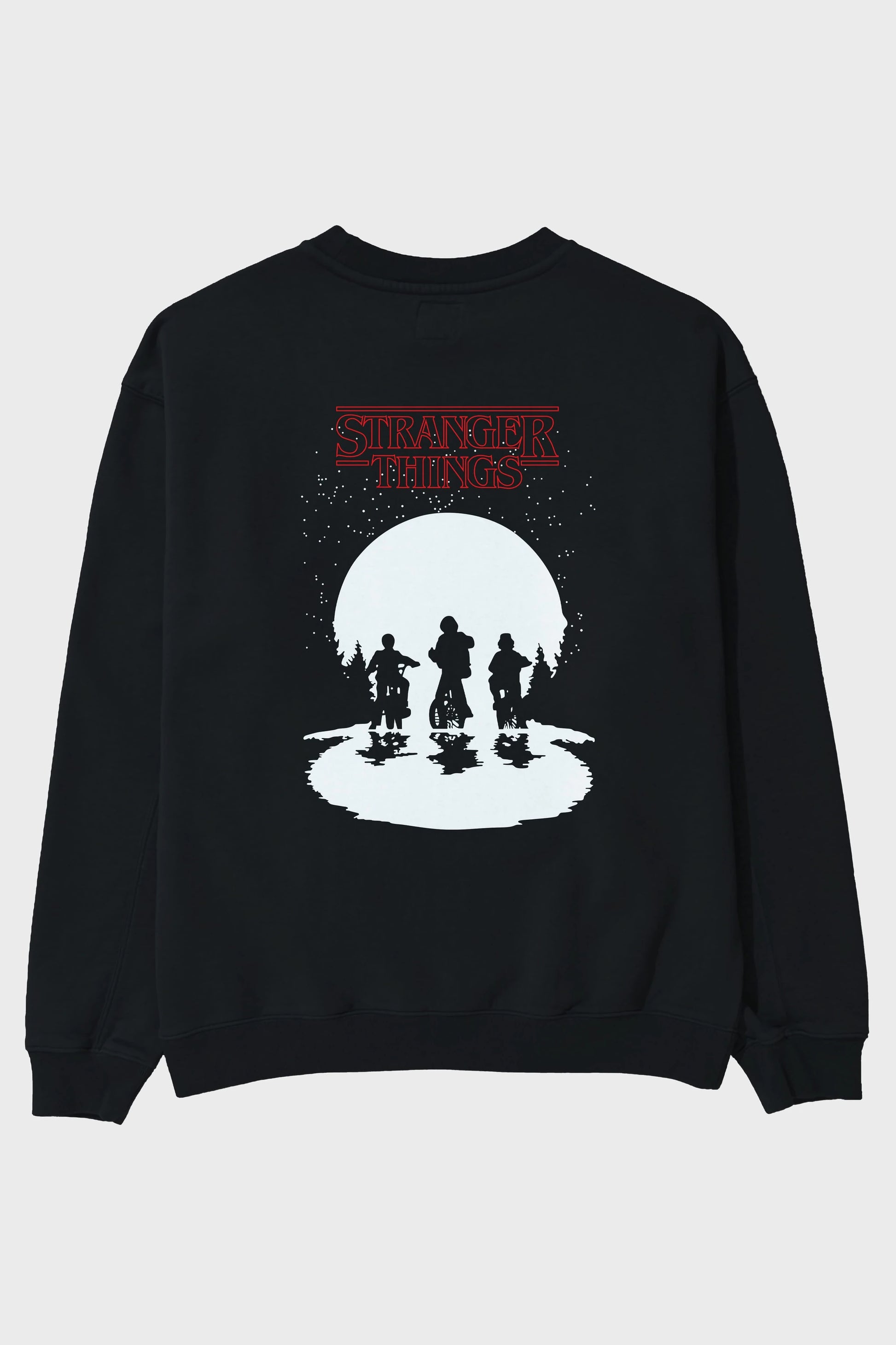 Stranger Things Arka Baskılı Oversize Sweatshirt Erkek Kadın Unisex