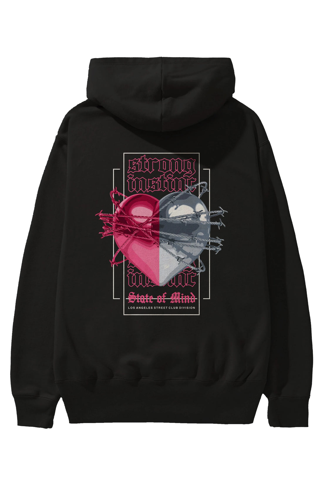 State of Mind Arka Baskılı Hoodie Oversize Kapüşonlu Sweatshirt Erkek Kadın Unisex