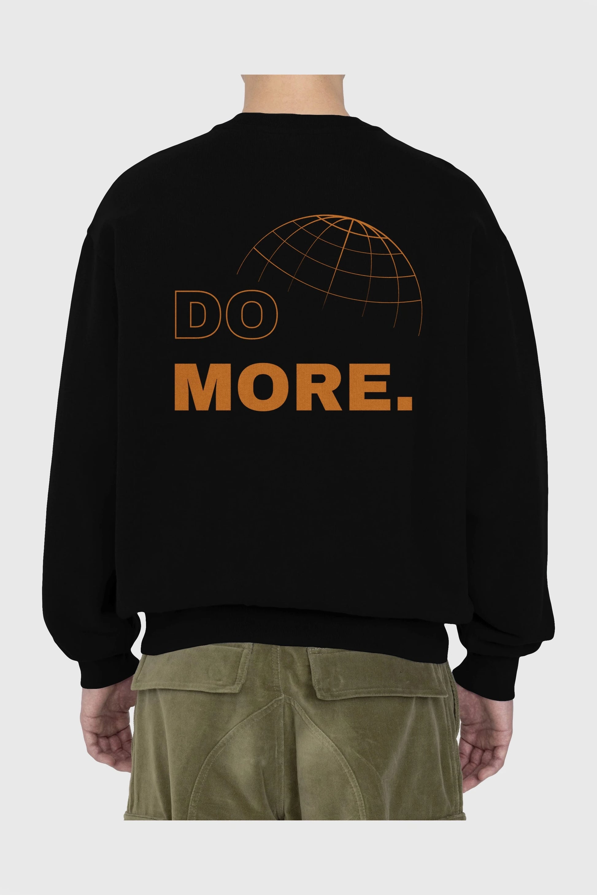 Do More Yazılı Arka Baskılı Oversize Sweatshirt Erkek Kadın Unisex