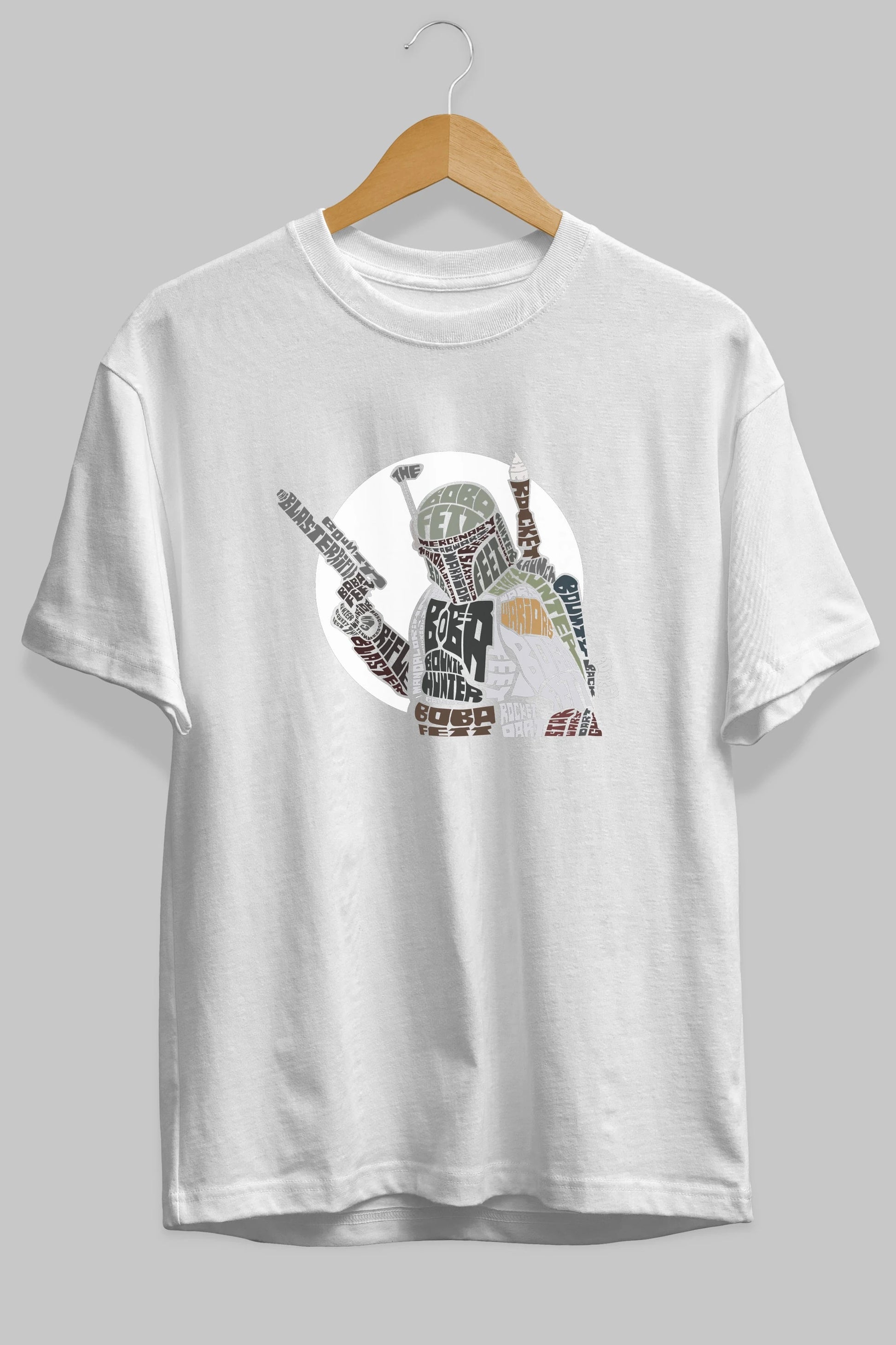 Boba Fett Ön Baskılı Oversize t-shirt %100 pamuk Erkek Kadın Unisex