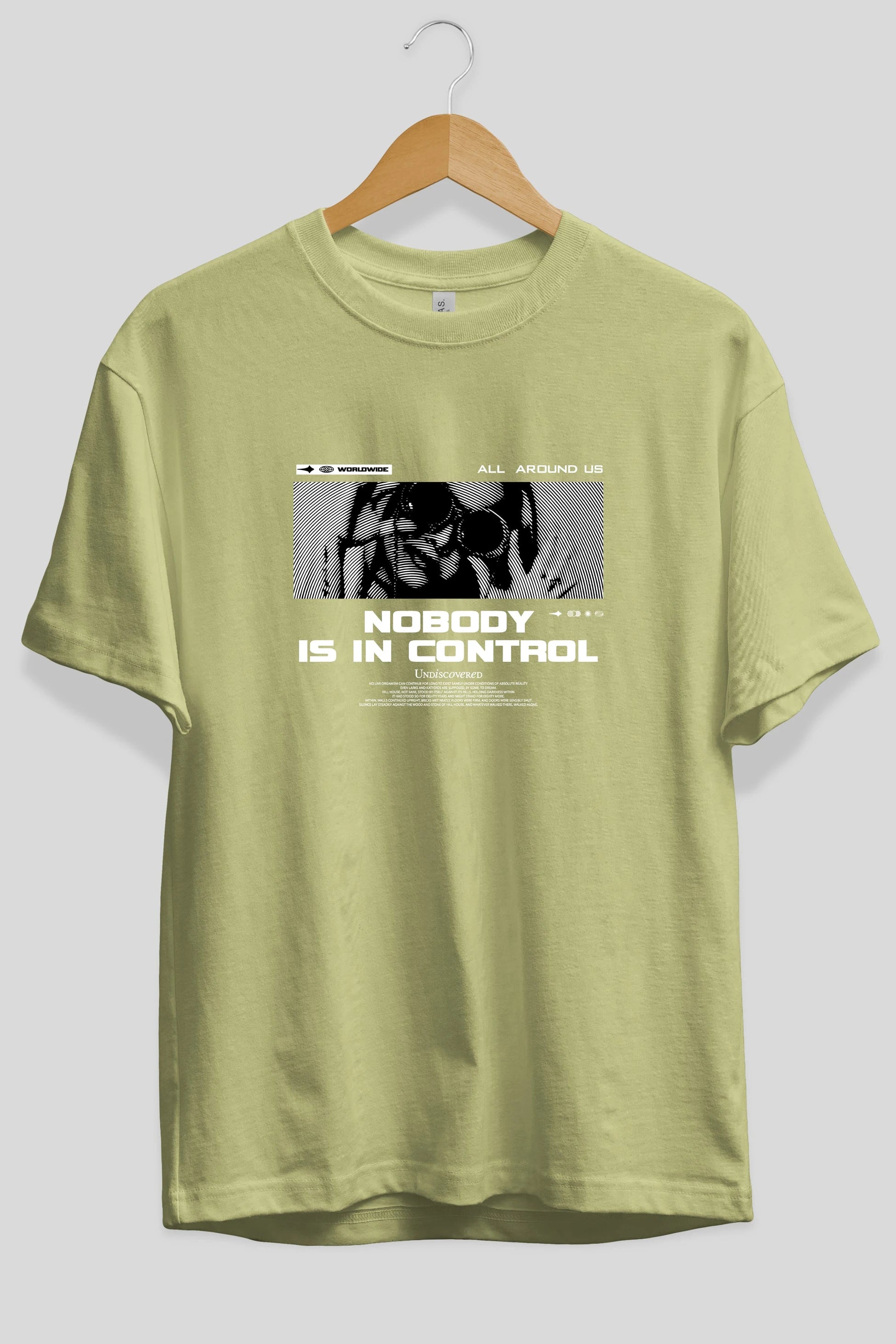 Nobody is in Control Ön Baskılı Oversize t-shirt Erkek Kadın Unisex