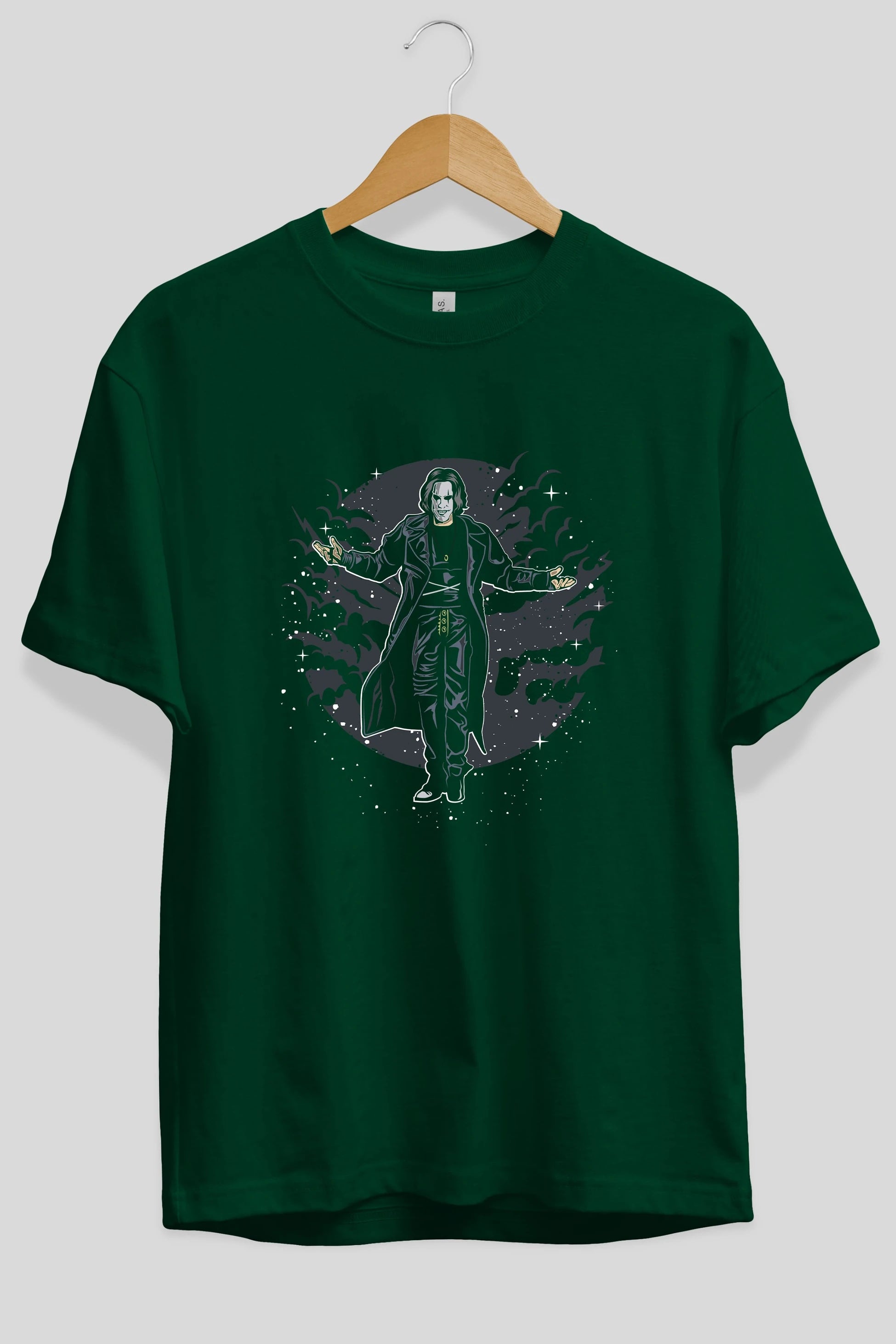 The Crow Ön Baskılı Oversize t-shirt Erkek Kadın Unisex %100 Pamuk tişort
