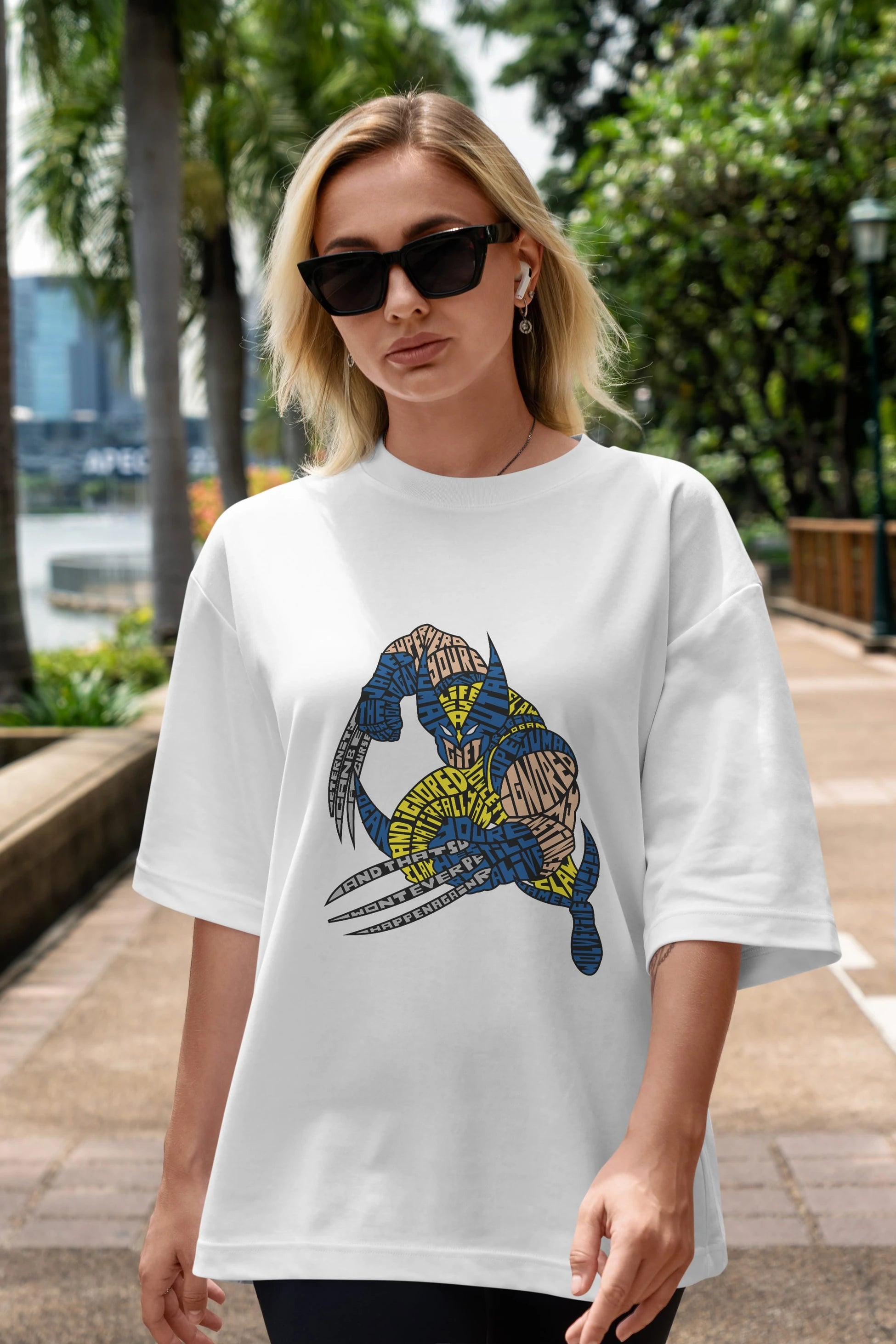 Logan Ön Baskılı Oversize t-shirt %100 pamuk Erkek Kadın Unisex