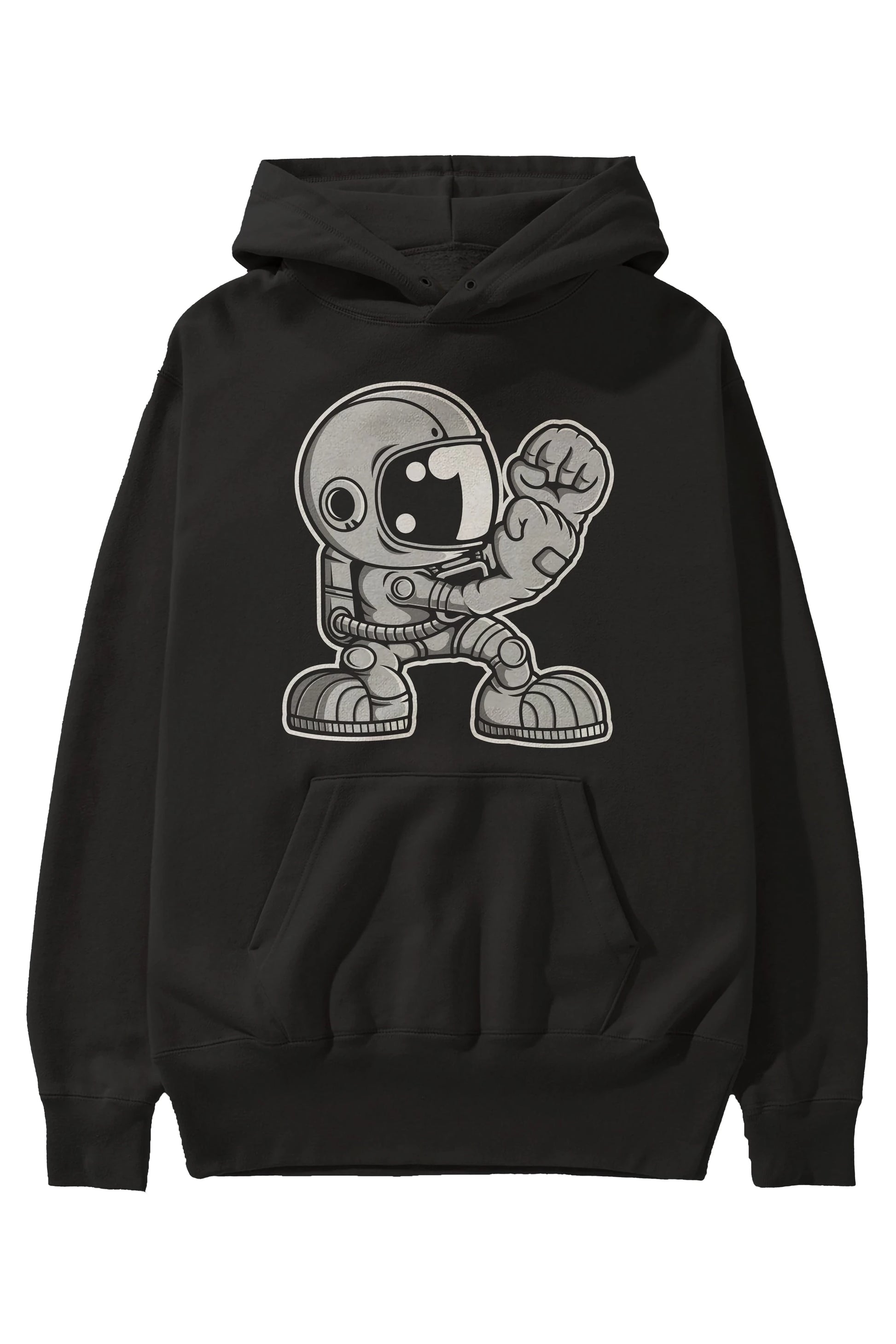 Astronaut Fighting Irish Ön Baskılı Hoodie Oversize Kapüşonlu Sweatshirt Erkek Kadın Unisex
