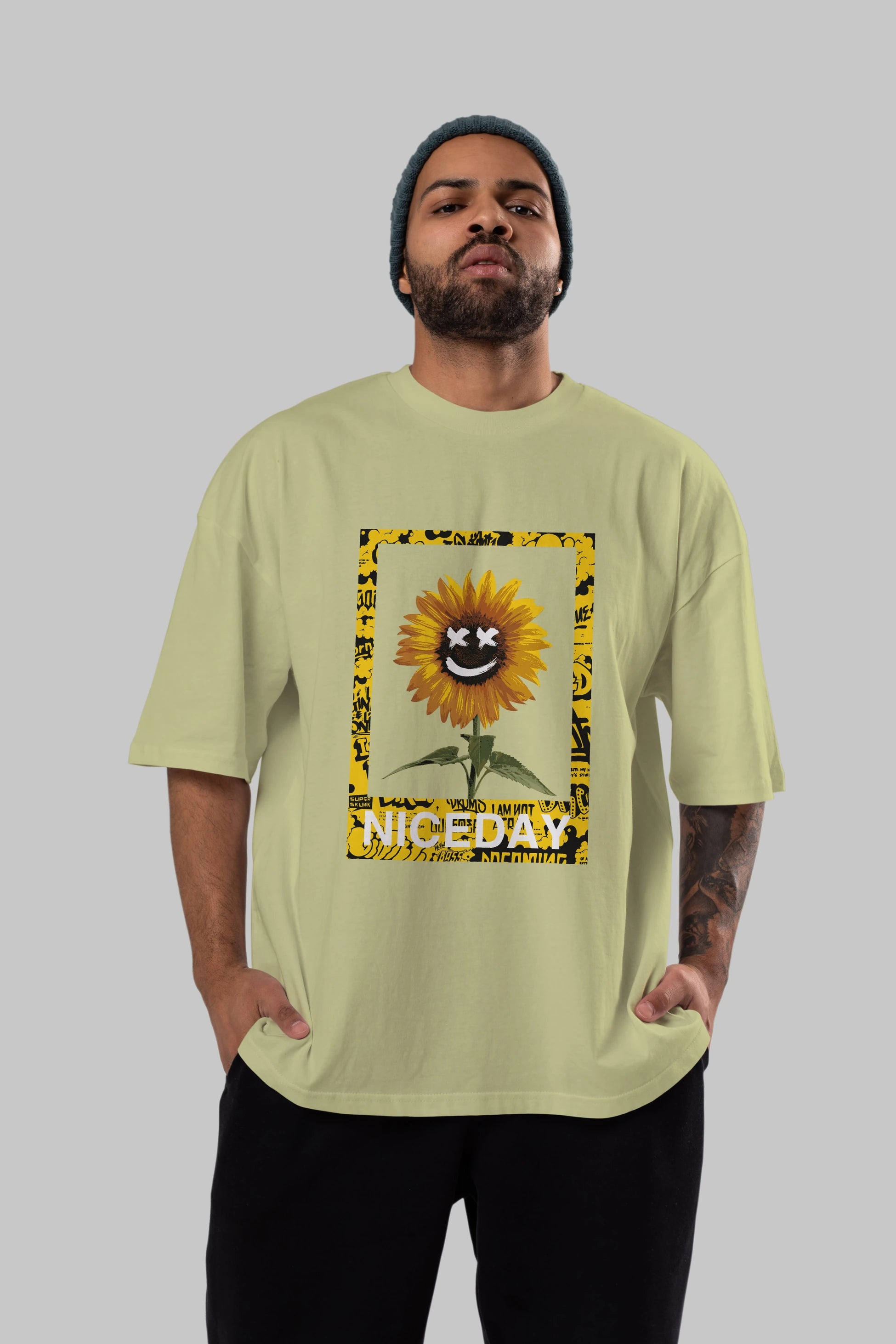 Niceday Streewear Ön Baskılı Oversize t-shirt Erkek Kadın Unisex