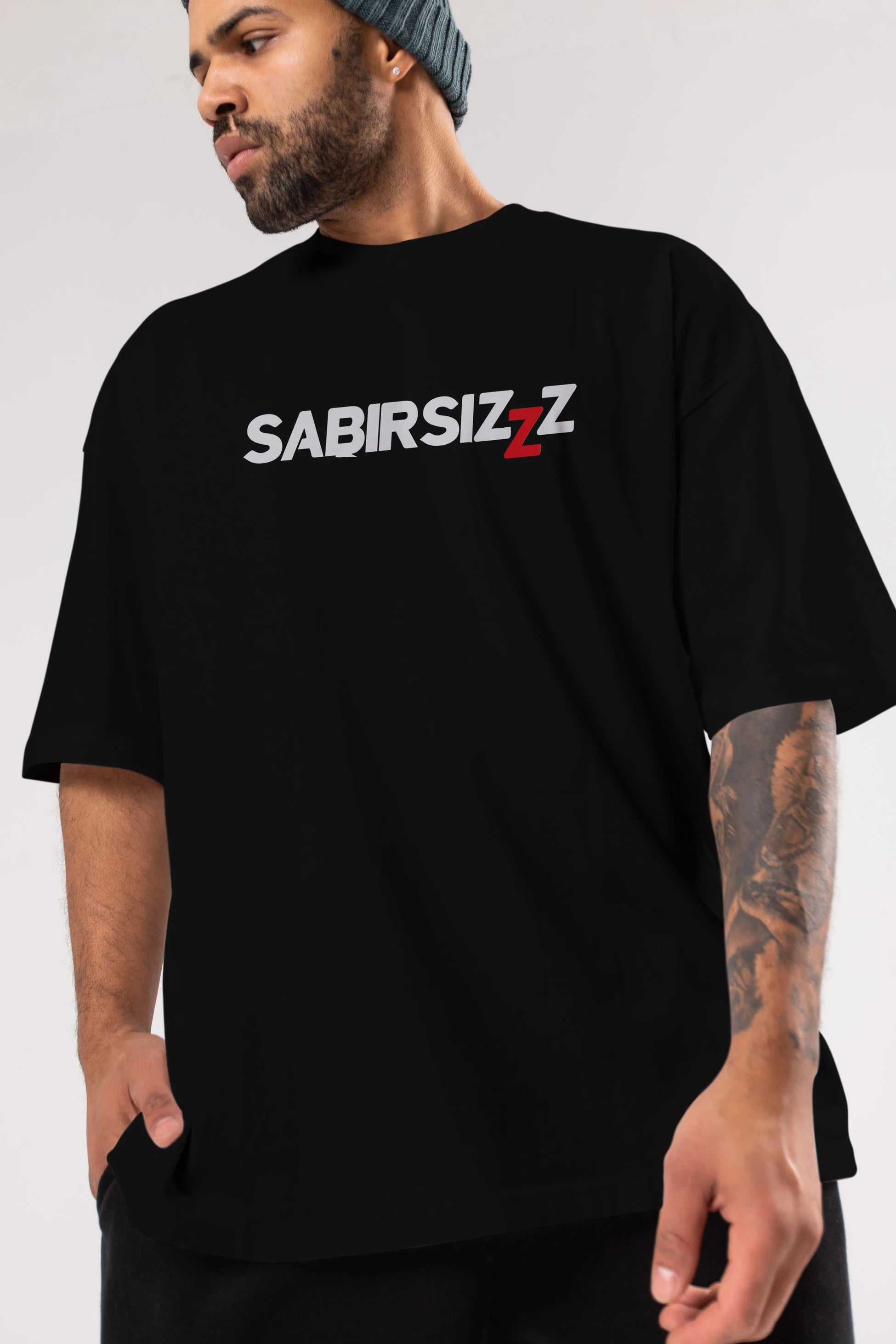 Sabırsız Ön Baskılı Oversize t-shirt %100 pamuk Erkek Kadın Unisex