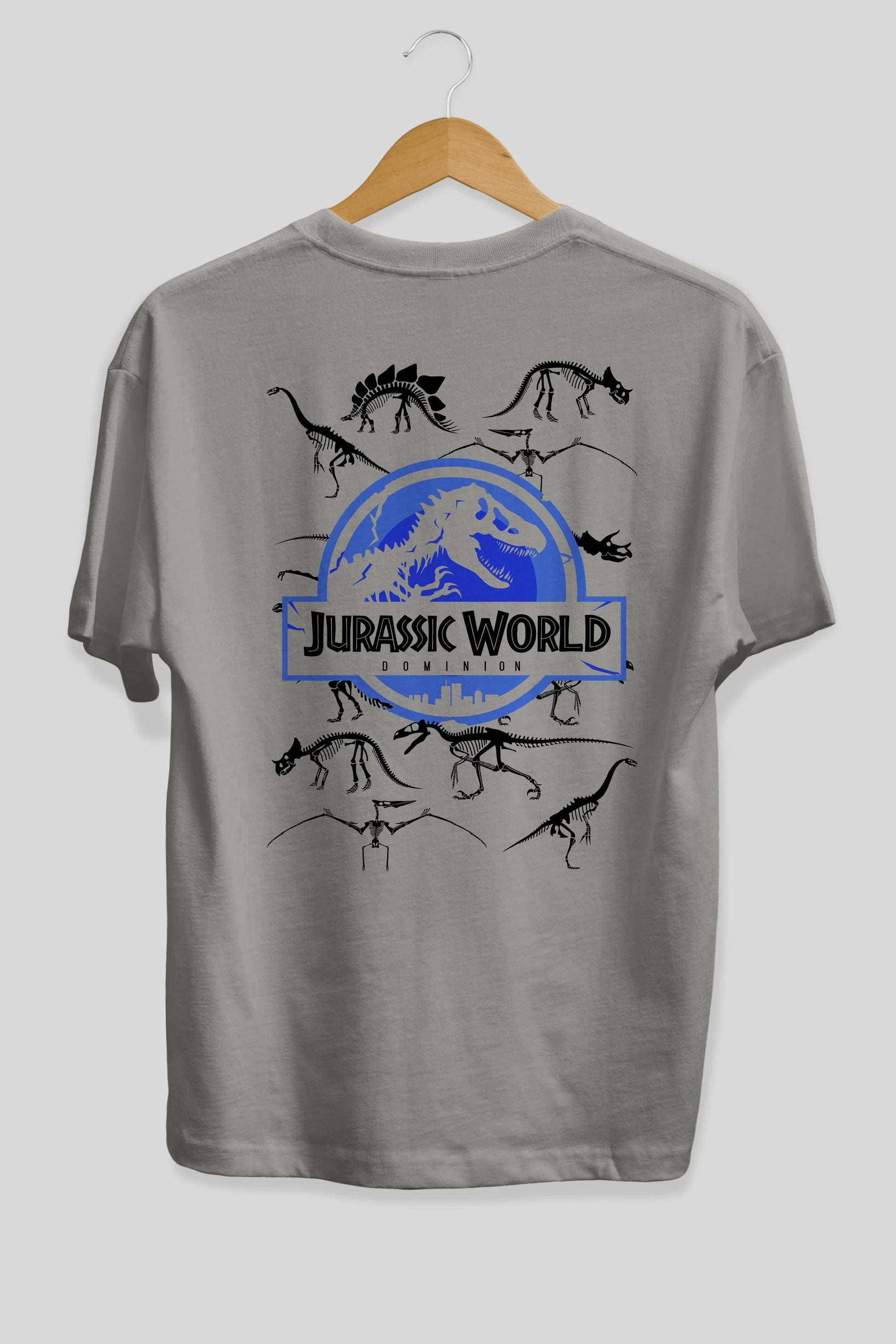 Jurassic Park (5) Arka Baskılı Oversize t-shirt Erkek Kadın Unisex %100 Pamuk Bisiklet Yaka tişort