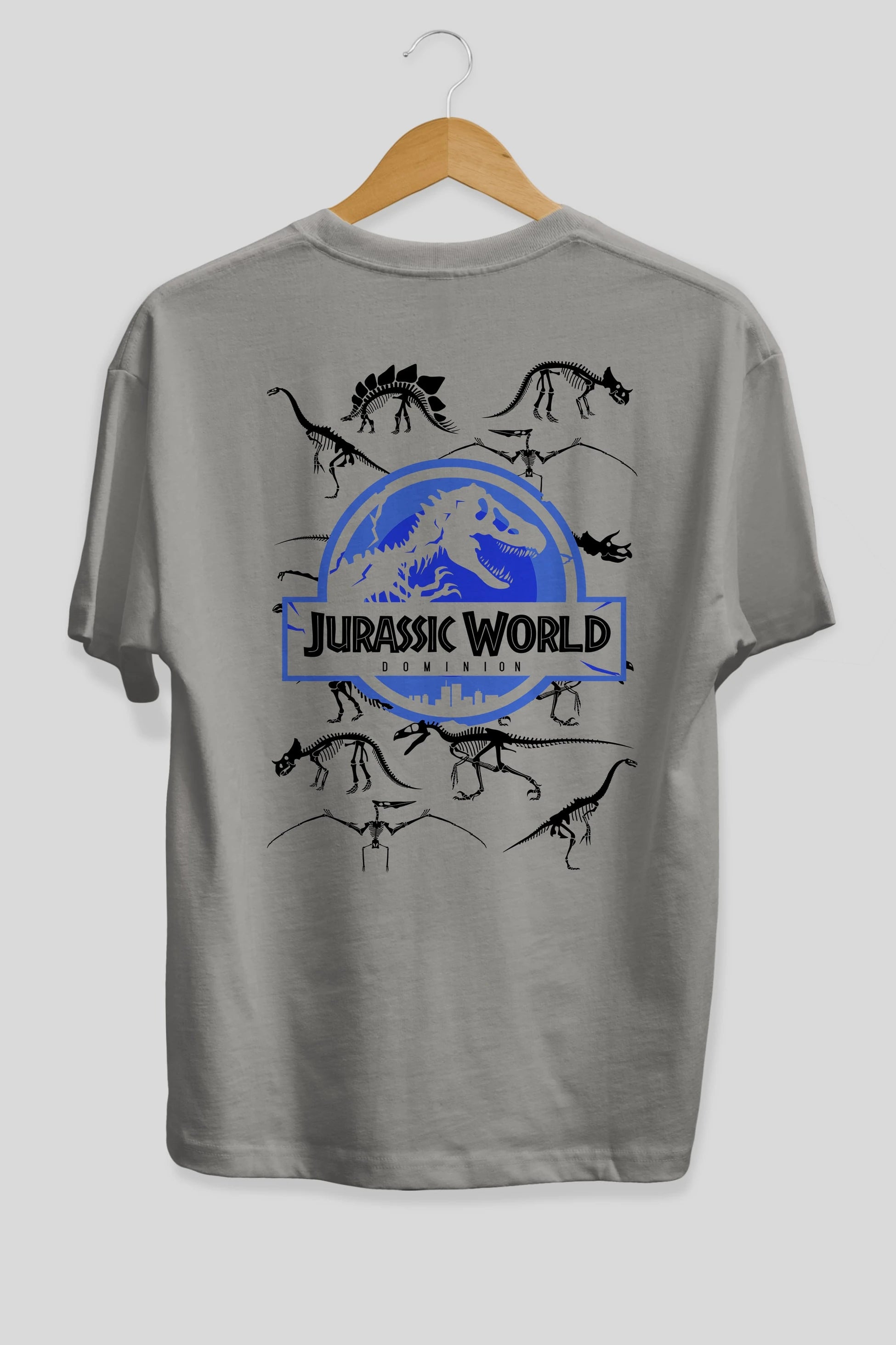 Jurassic Park (5) Arka Baskılı Oversize t-shirt Erkek Kadın Unisex %100 Pamuk Bisiklet Yaka tişort