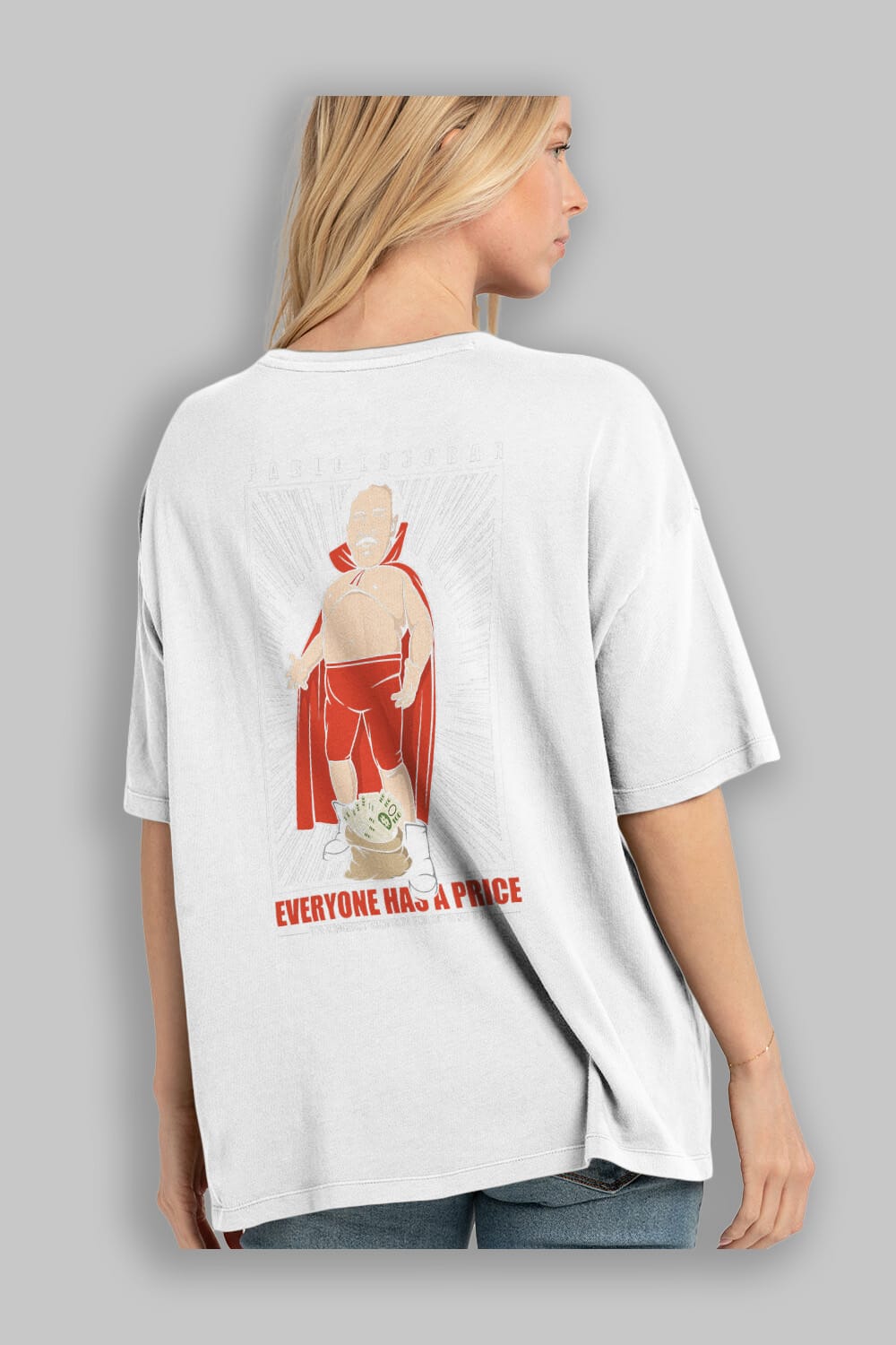 Pablo Escobar Luchador Arka Baskılı Oversize t-shirt Erkek Kadın Unisex %100 Pamuk tişort