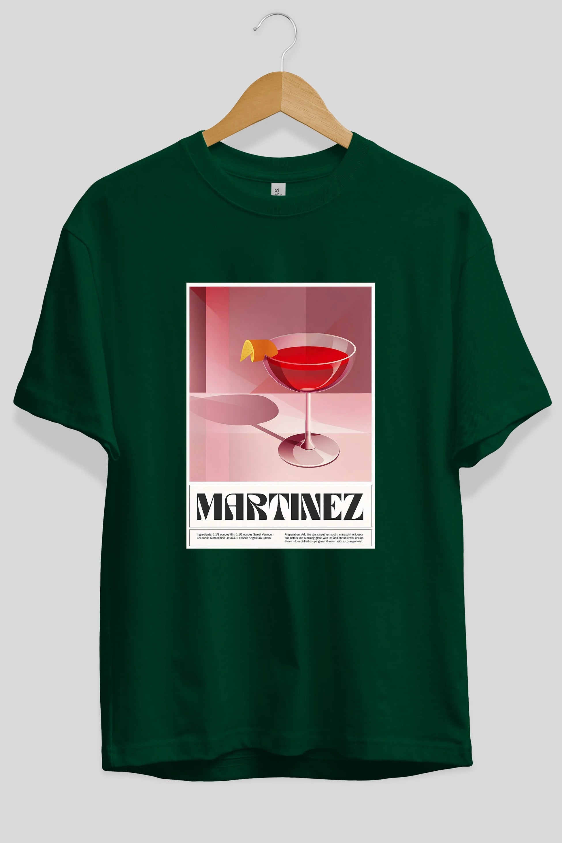 Martinez Ön Baskılı Oversize t-shirt Erkek Kadın Unisex %100 Pamuk Bisiklet Yaka tişort