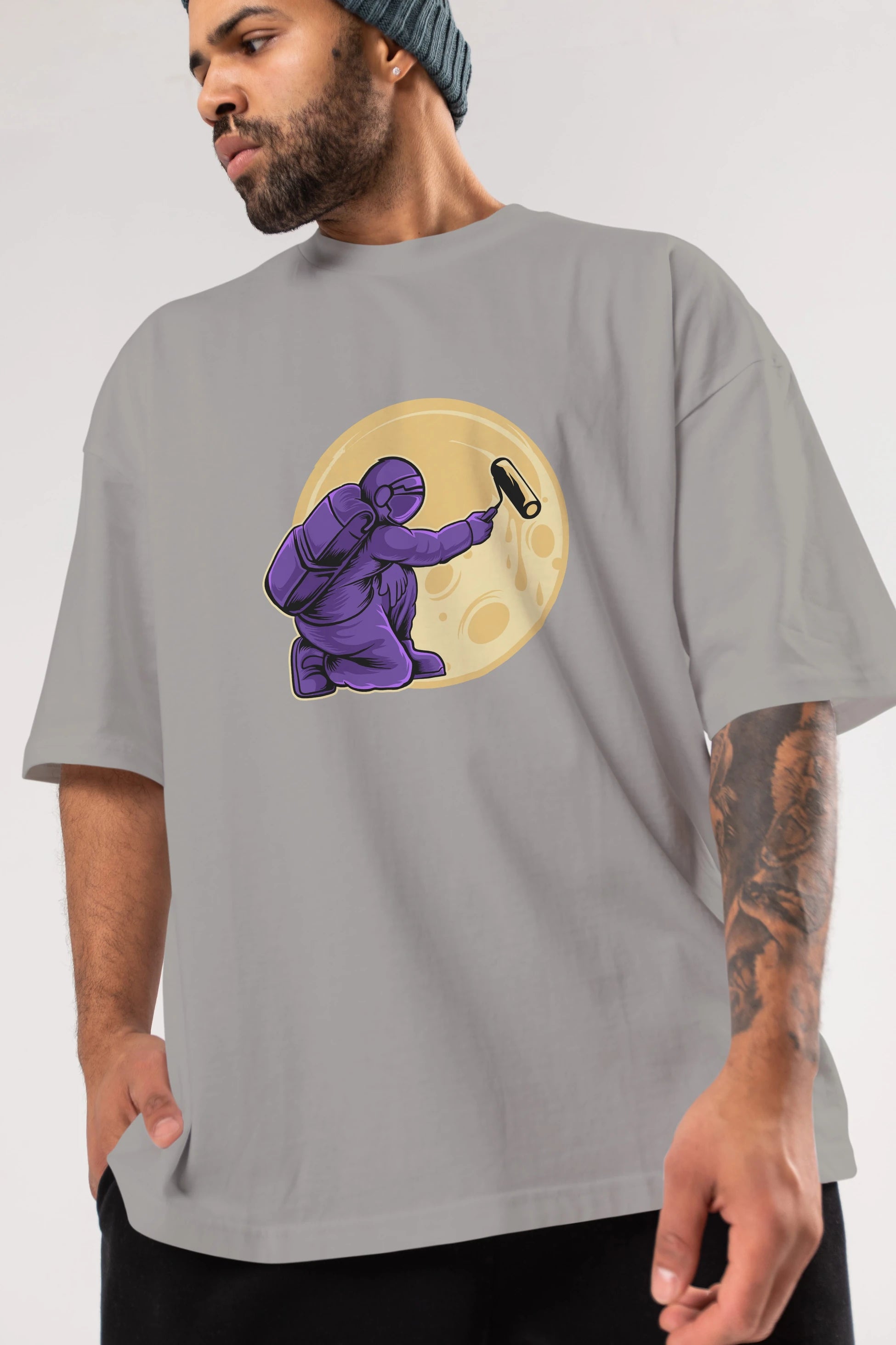 Astropaint Ön Baskılı Oversize t-shirt Erkek Kadın Unisex