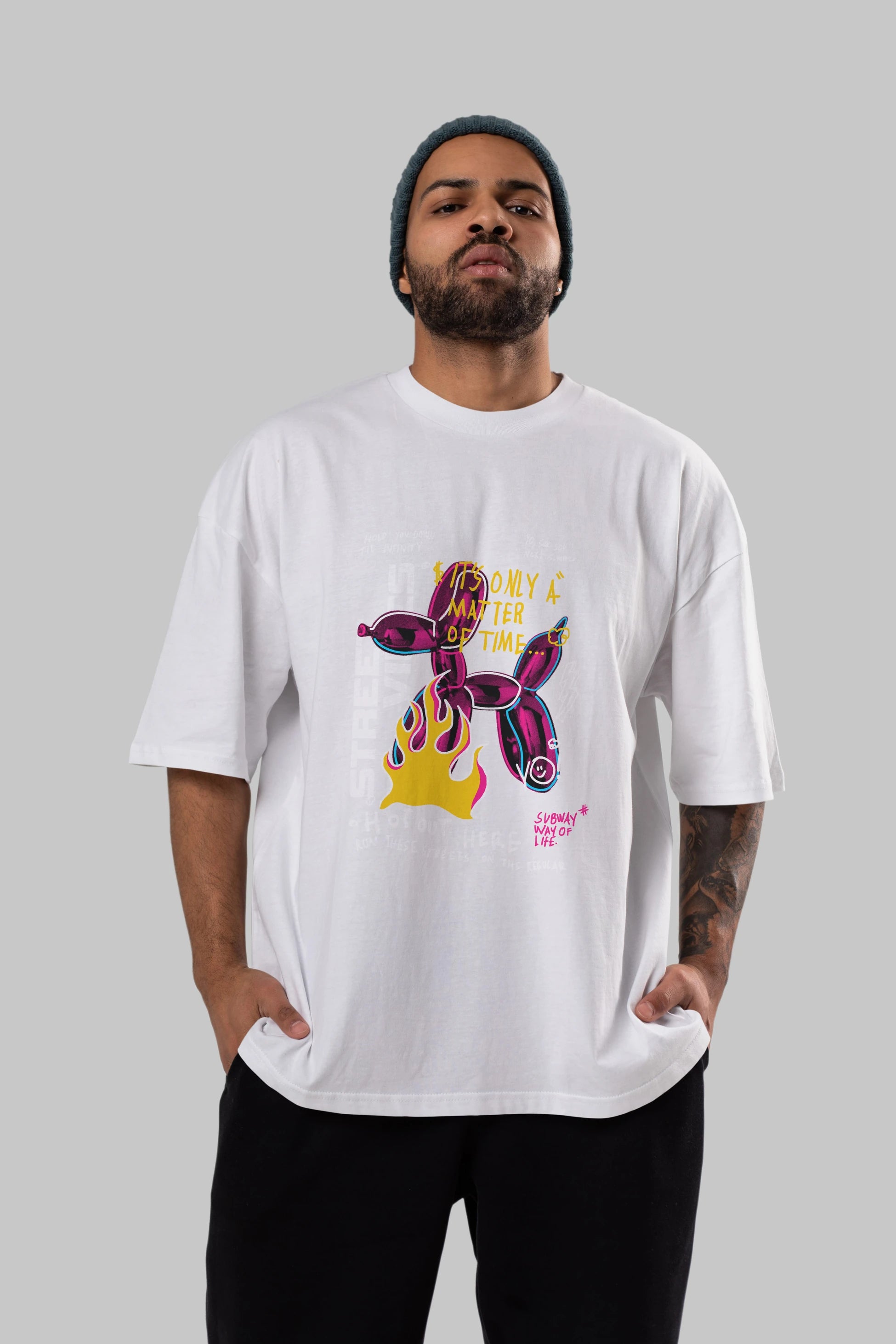 Street Vibes Ön Baskılı Oversize t-shirt Erkek Kadın Unisex