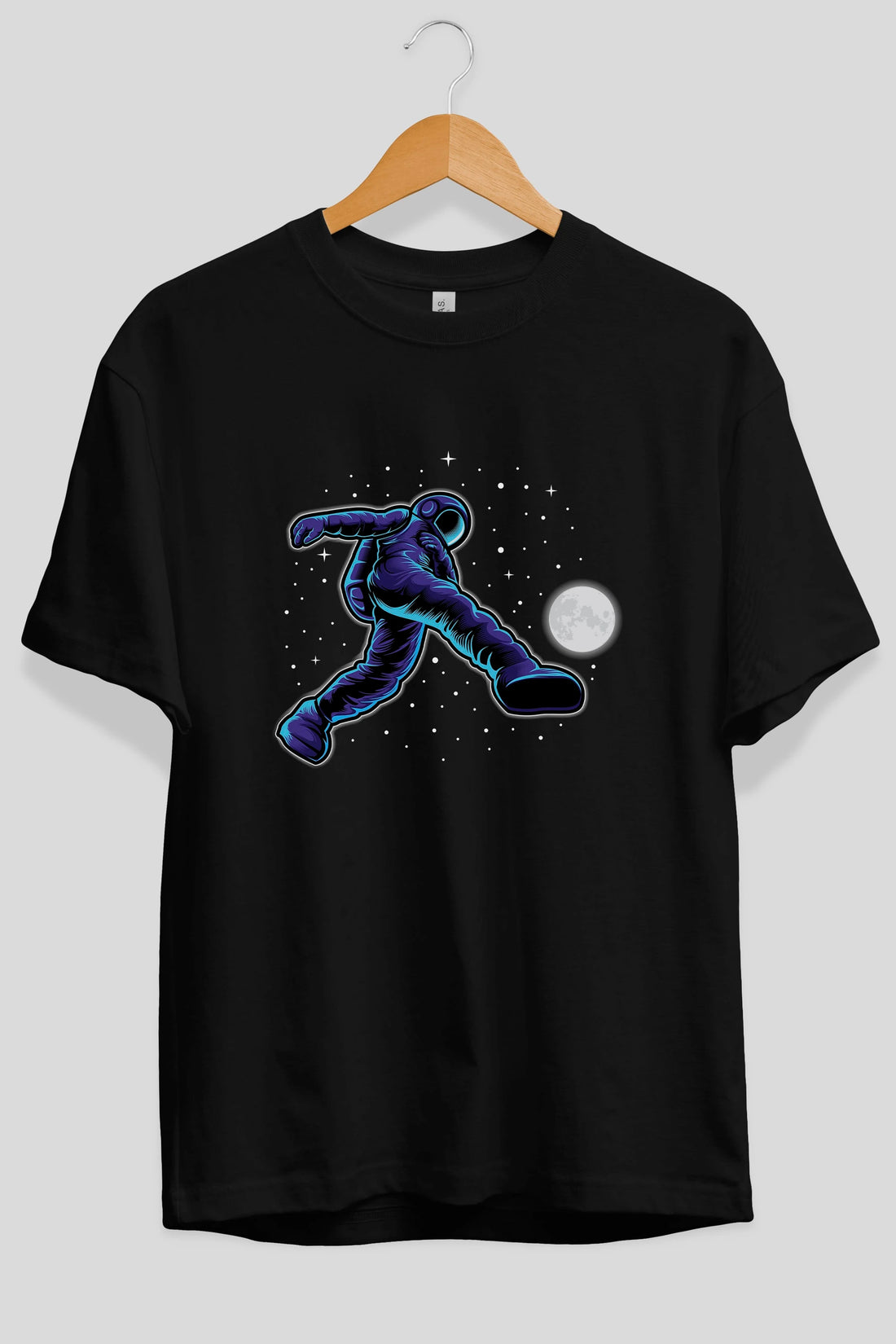 Astroball in Space Ön Baskılı Oversize t-shirt Erkek Kadın Unisex