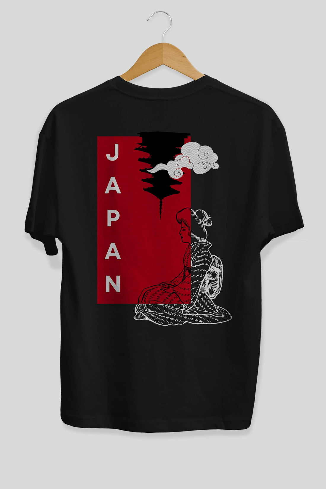 Japan Yazılı Streetwear Arka Baskılı Oversize t-shirt Erkek Kadın Unisex