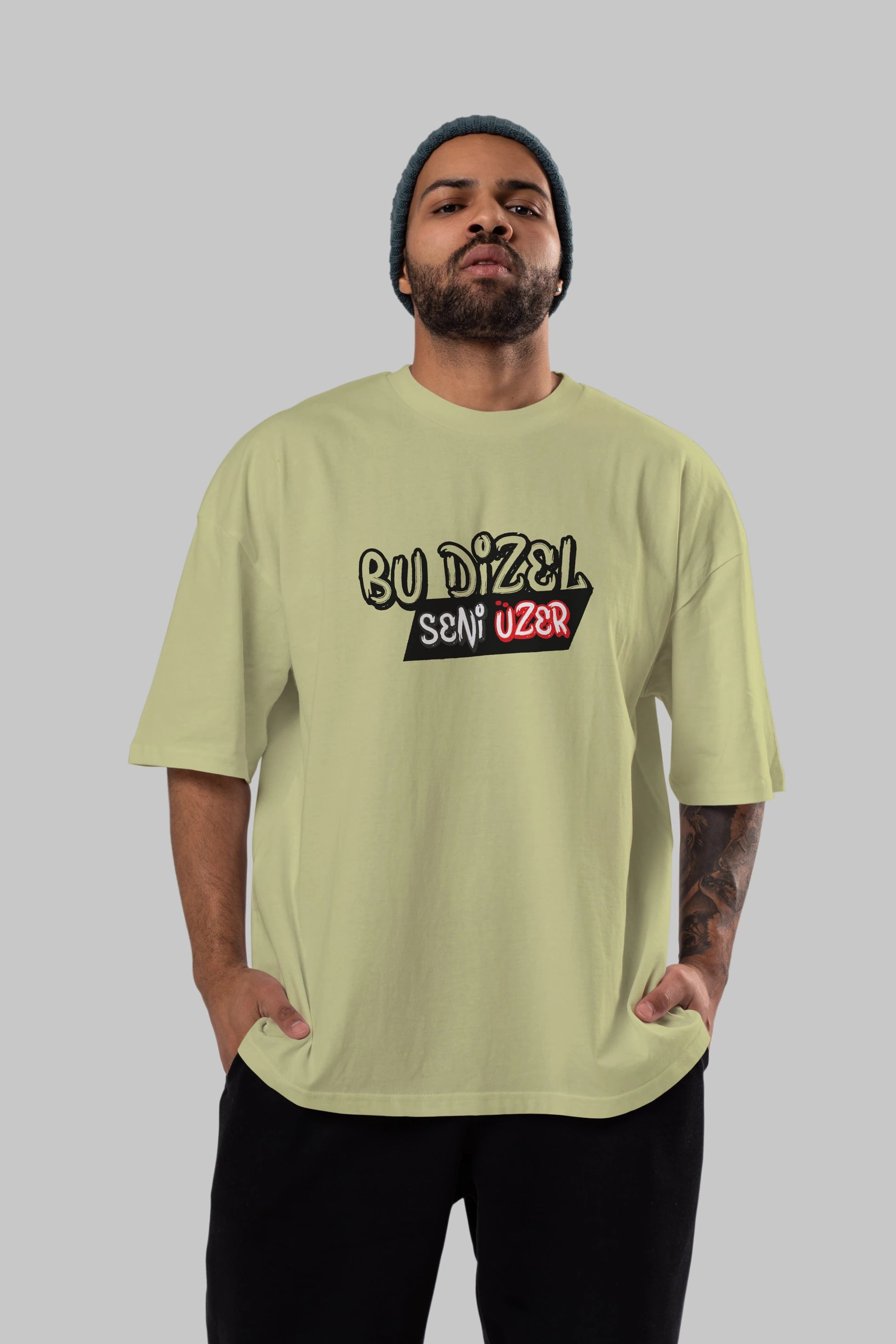 Bu Dizel Seni Üzer Ön Baskılı Oversize t-shirt %100 pamuk Erkek Kadın Unisex