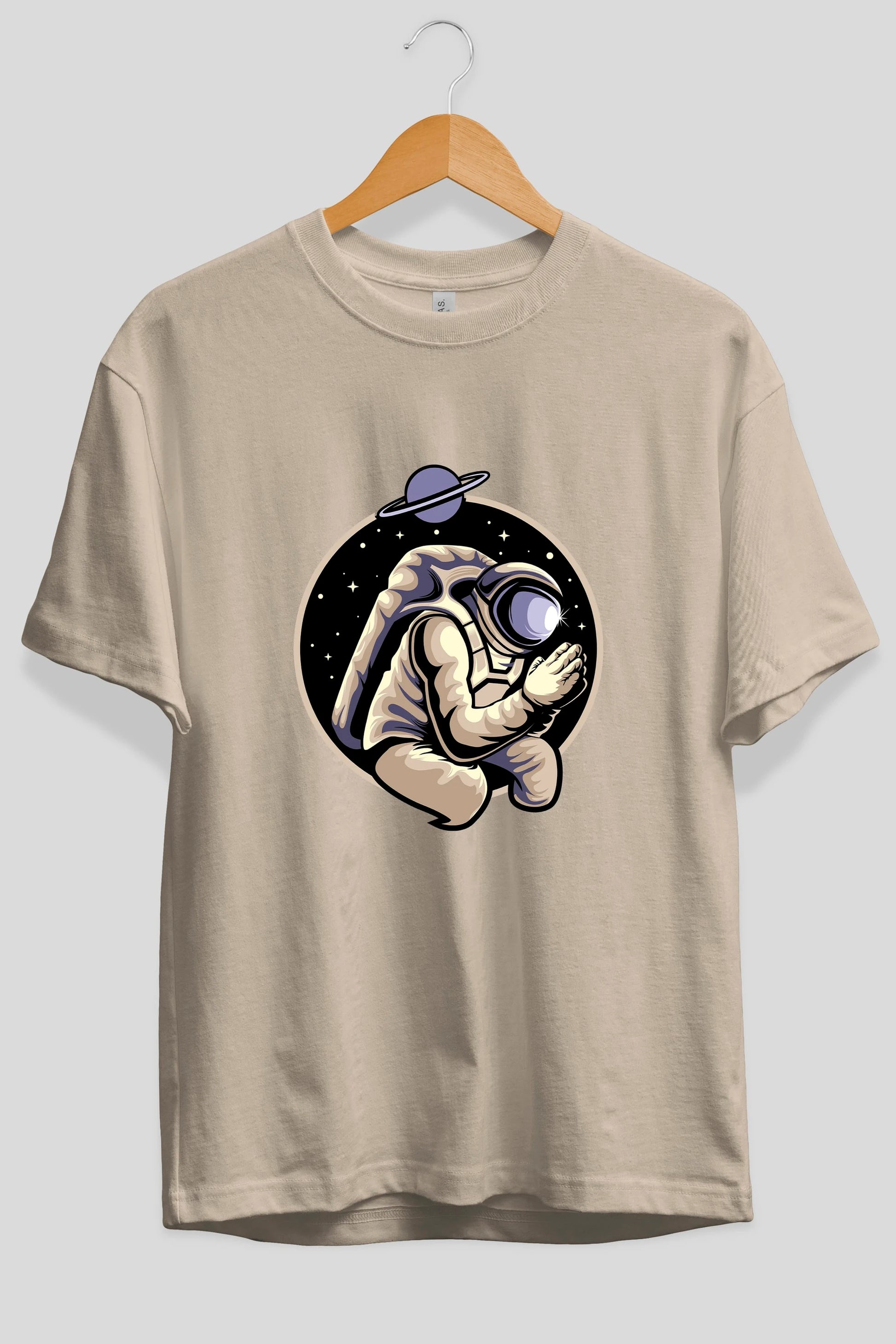 Astronaut Praying Ön Baskılı Oversize t-shirt Erkek Kadın Unisex