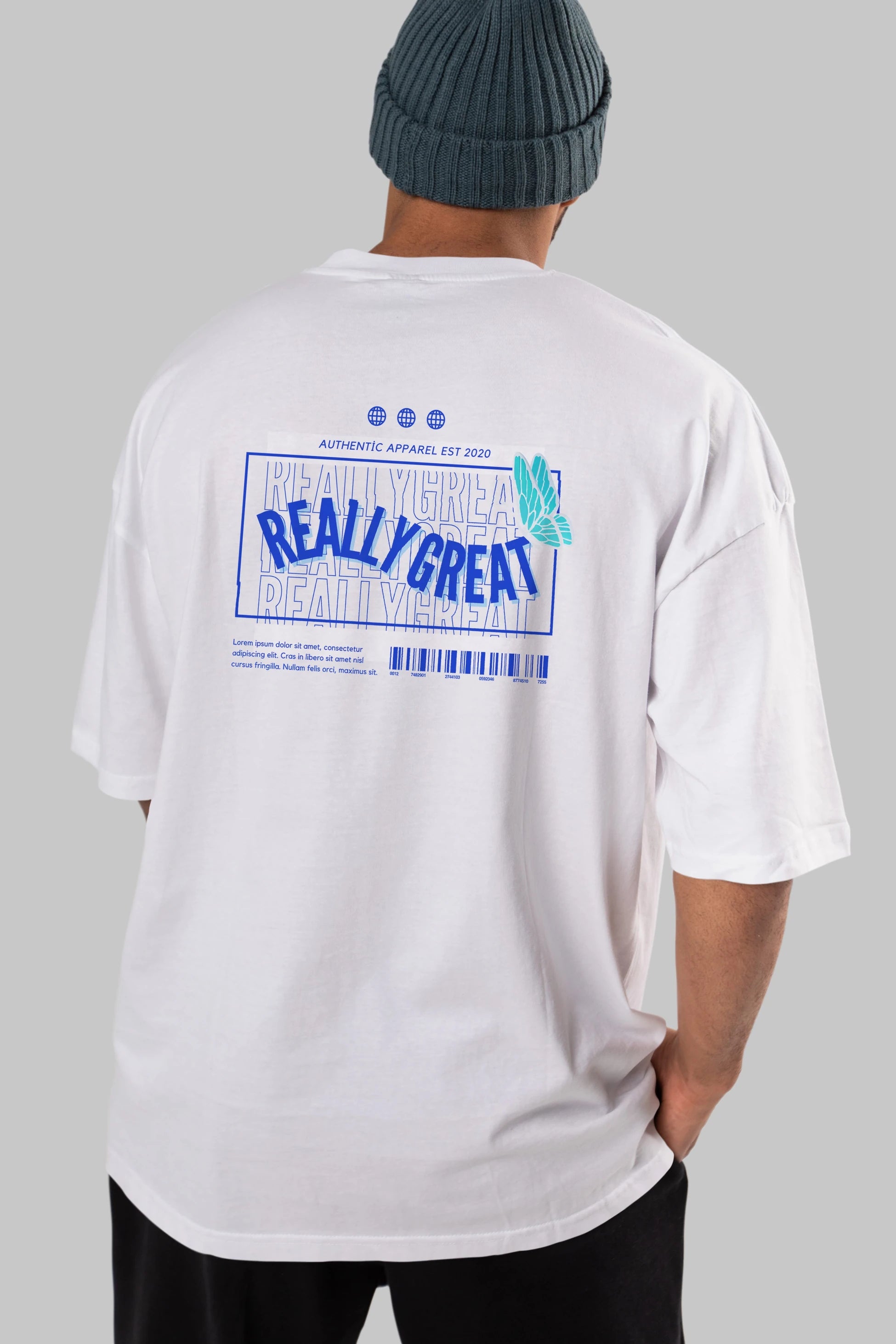 Really Great Yazılı Arka Baskılı Oversize t-shirt Erkek Kadın Unisex