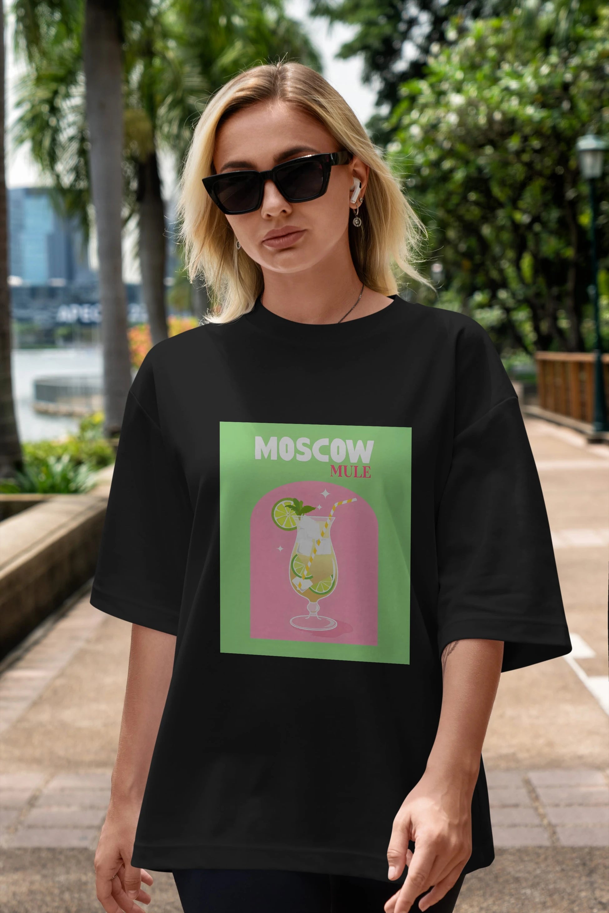 Moscow Mule 5 Ön Baskılı Oversize t-shirt Erkek Kadın Unisex %100 Pamuk Bisiklet Yaka tişort