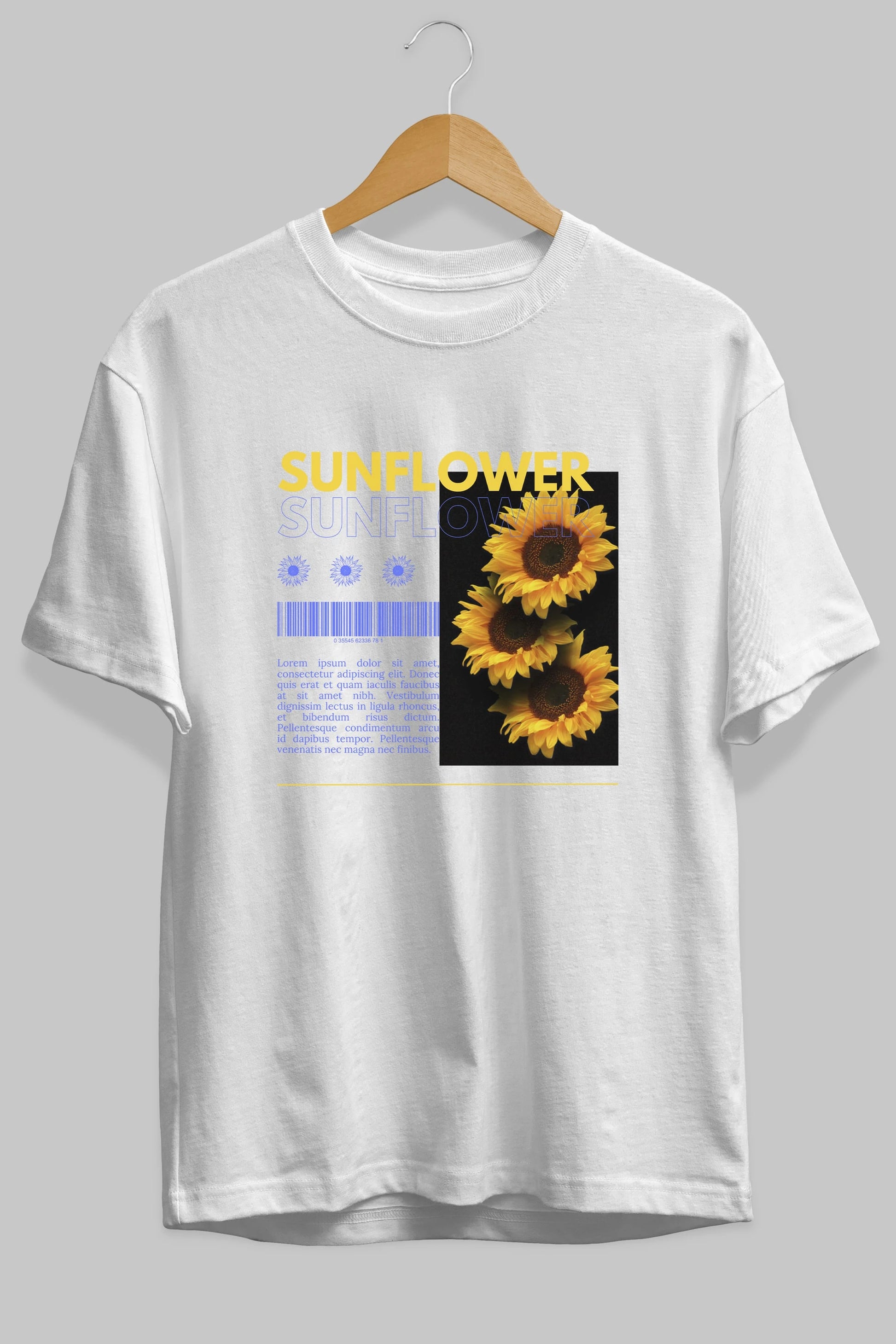 Sunflower Ön Baskılı Oversize t-shirt Erkek Kadın Unisex