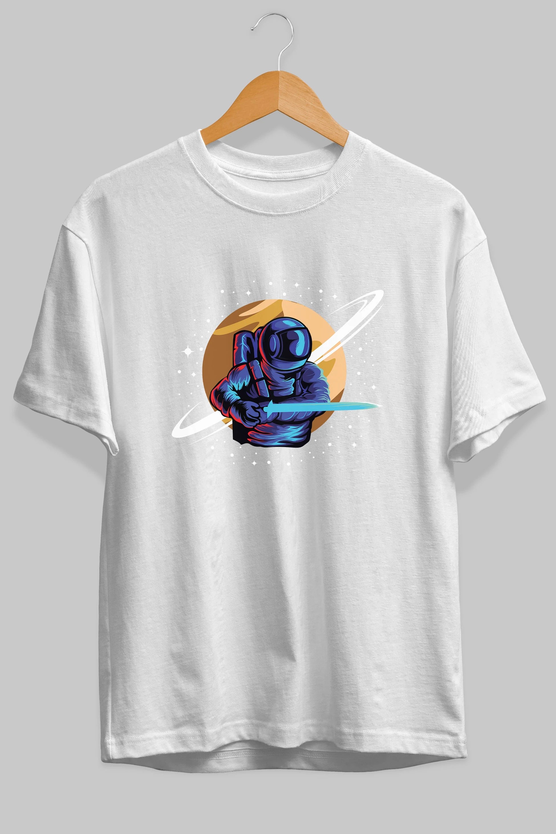 Astro Knight Ön Baskılı Oversize t-shirt Erkek Kadın Unisex