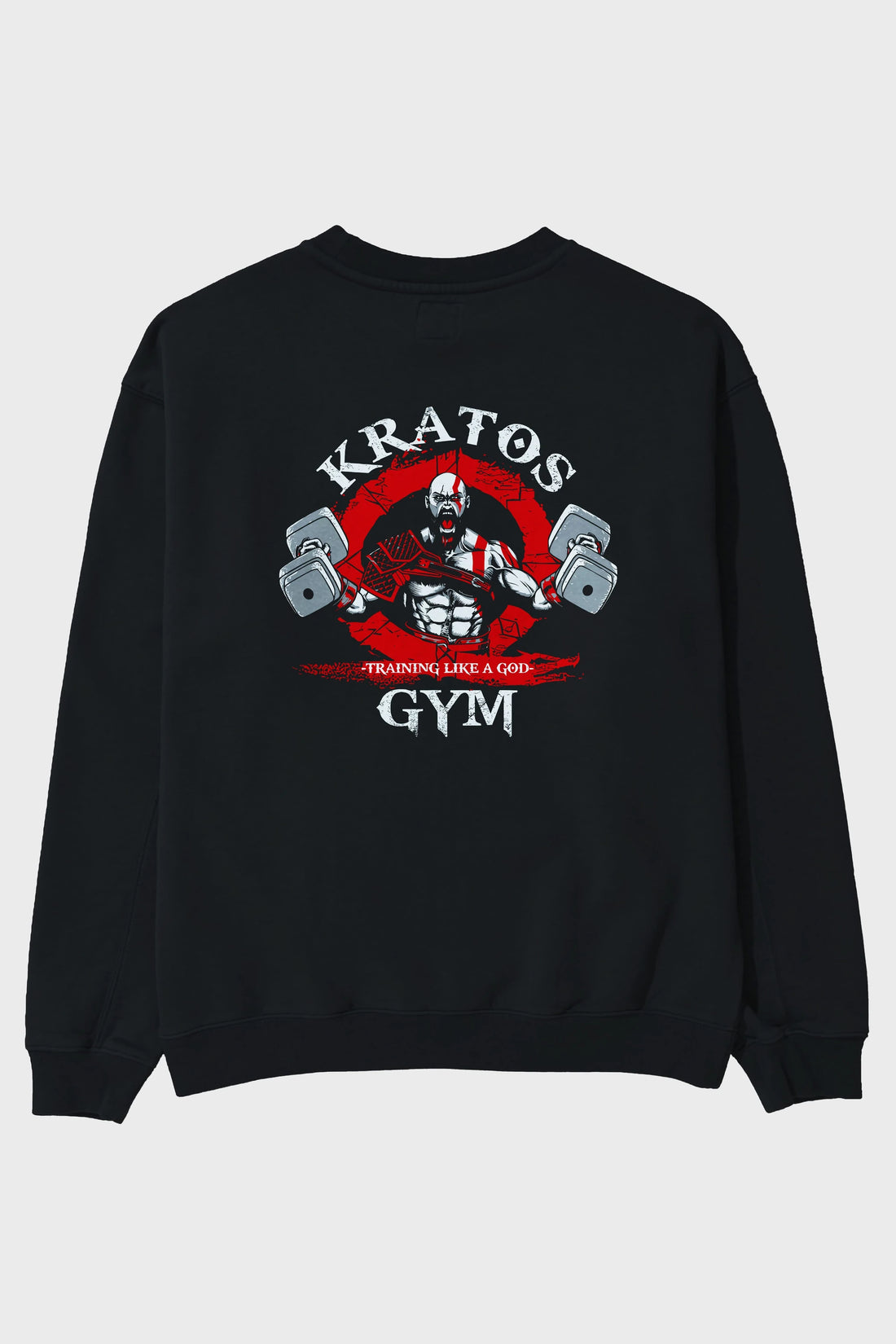 Kratos GYM Arka Baskılı Oversize Sweatshirt Erkek Kadın Unisex