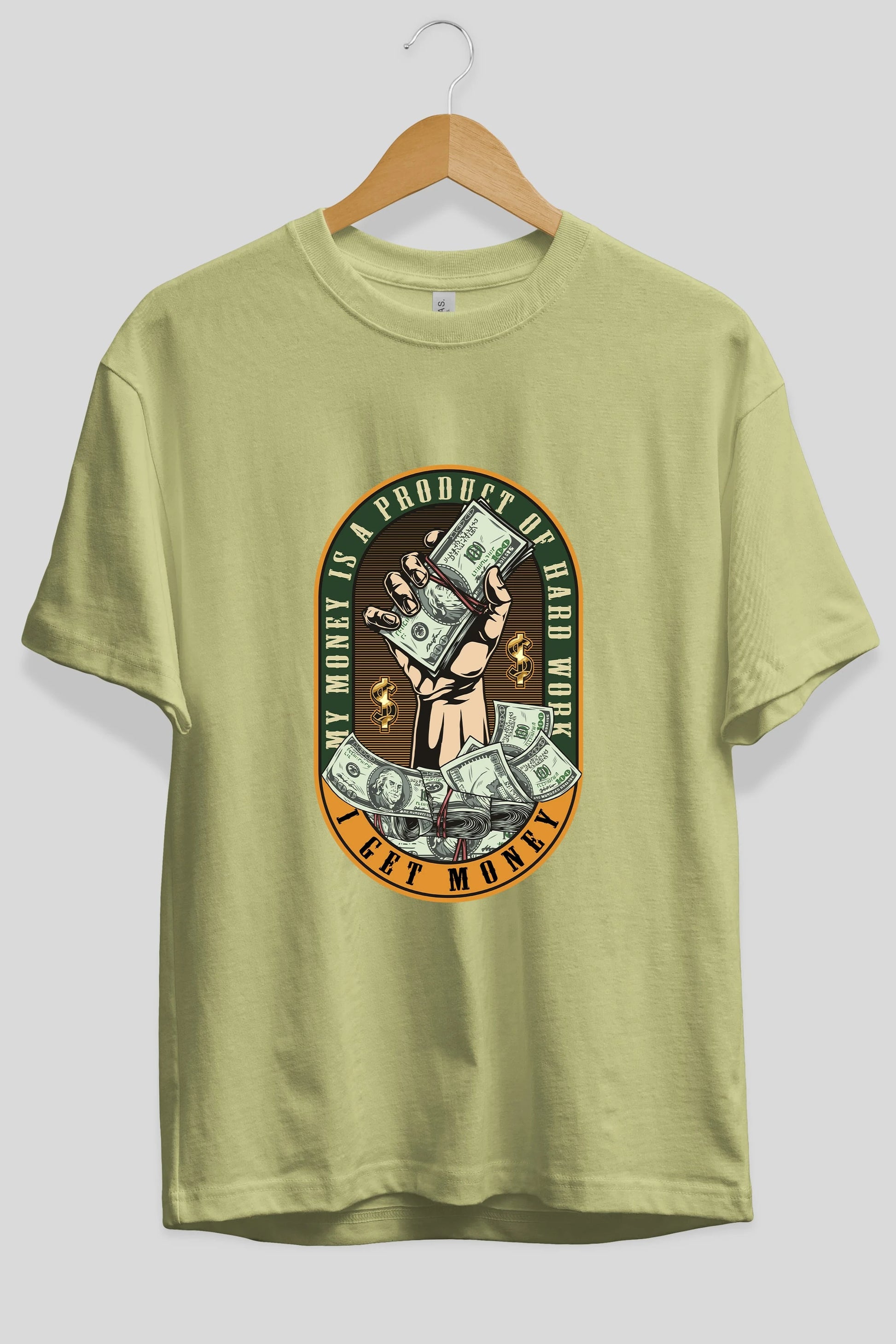I Get Money Ön Baskılı Oversize t-shirt Erkek Kadın Unisex