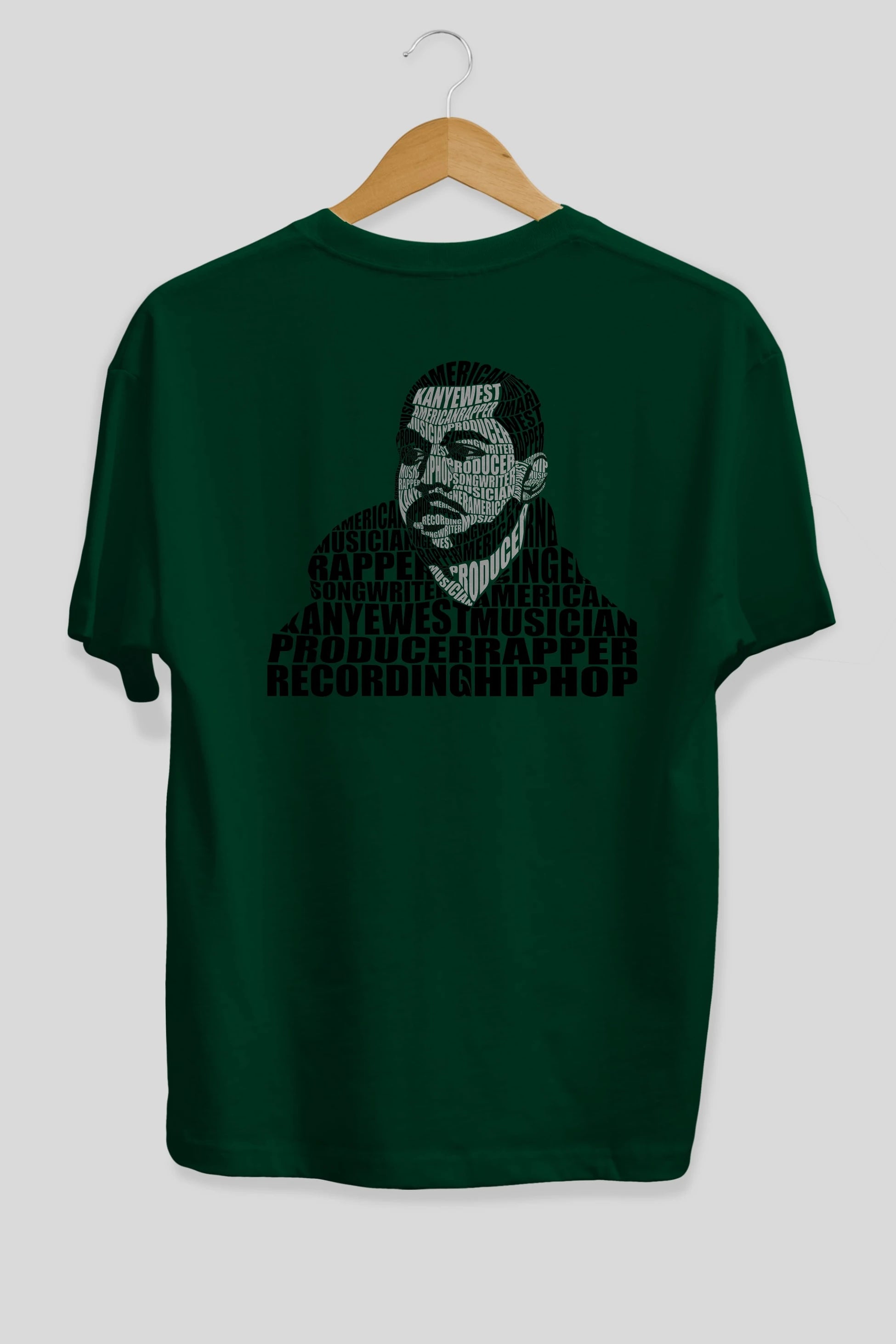Kanye West Calligram Arka Baskılı Oversize t-shirt %100 pamuk Erkek Kadın Unisex