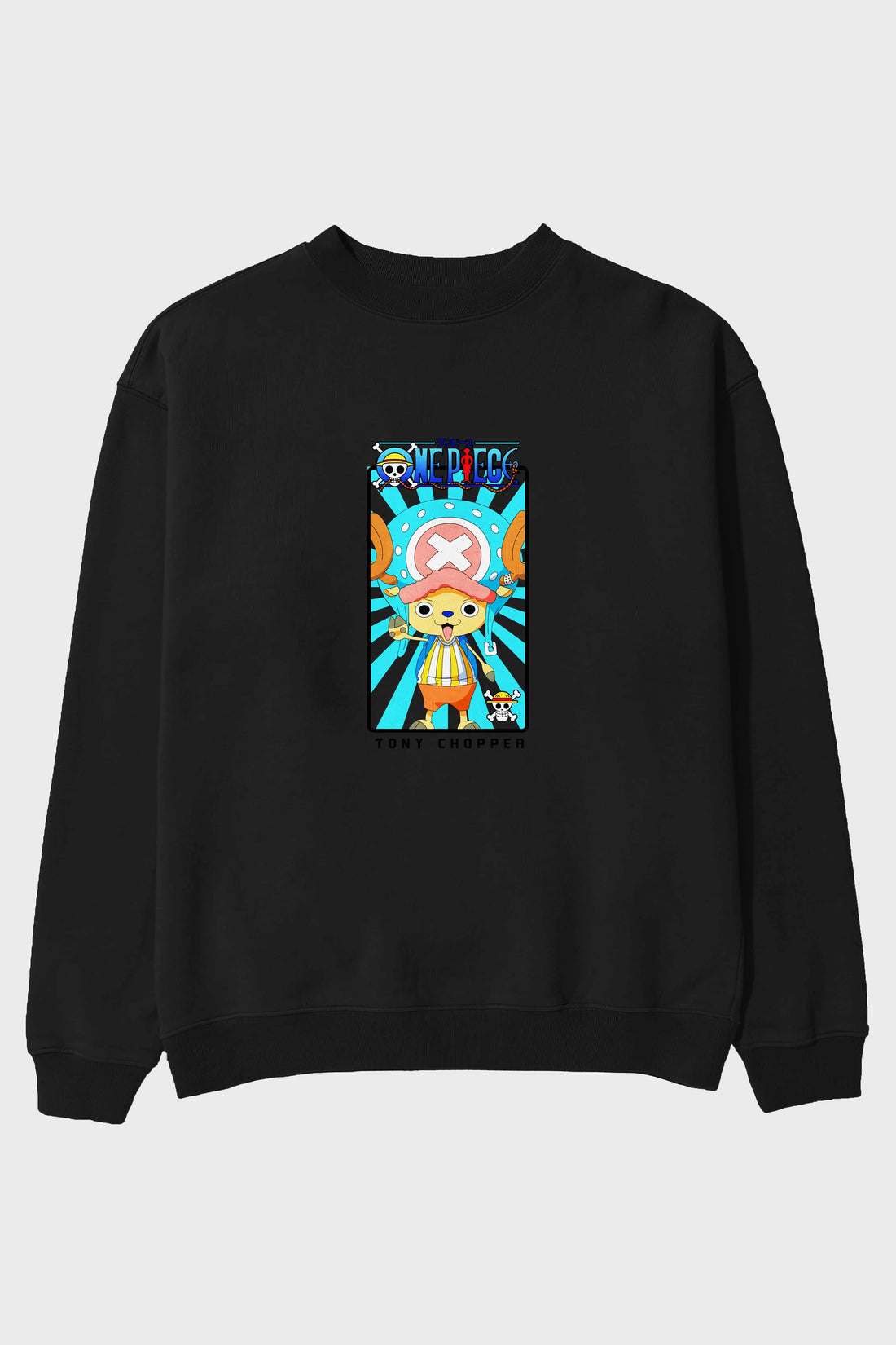 Chopper Ön Baskılı Anime Oversize Sweatshirt Erkek Kadın Unisex