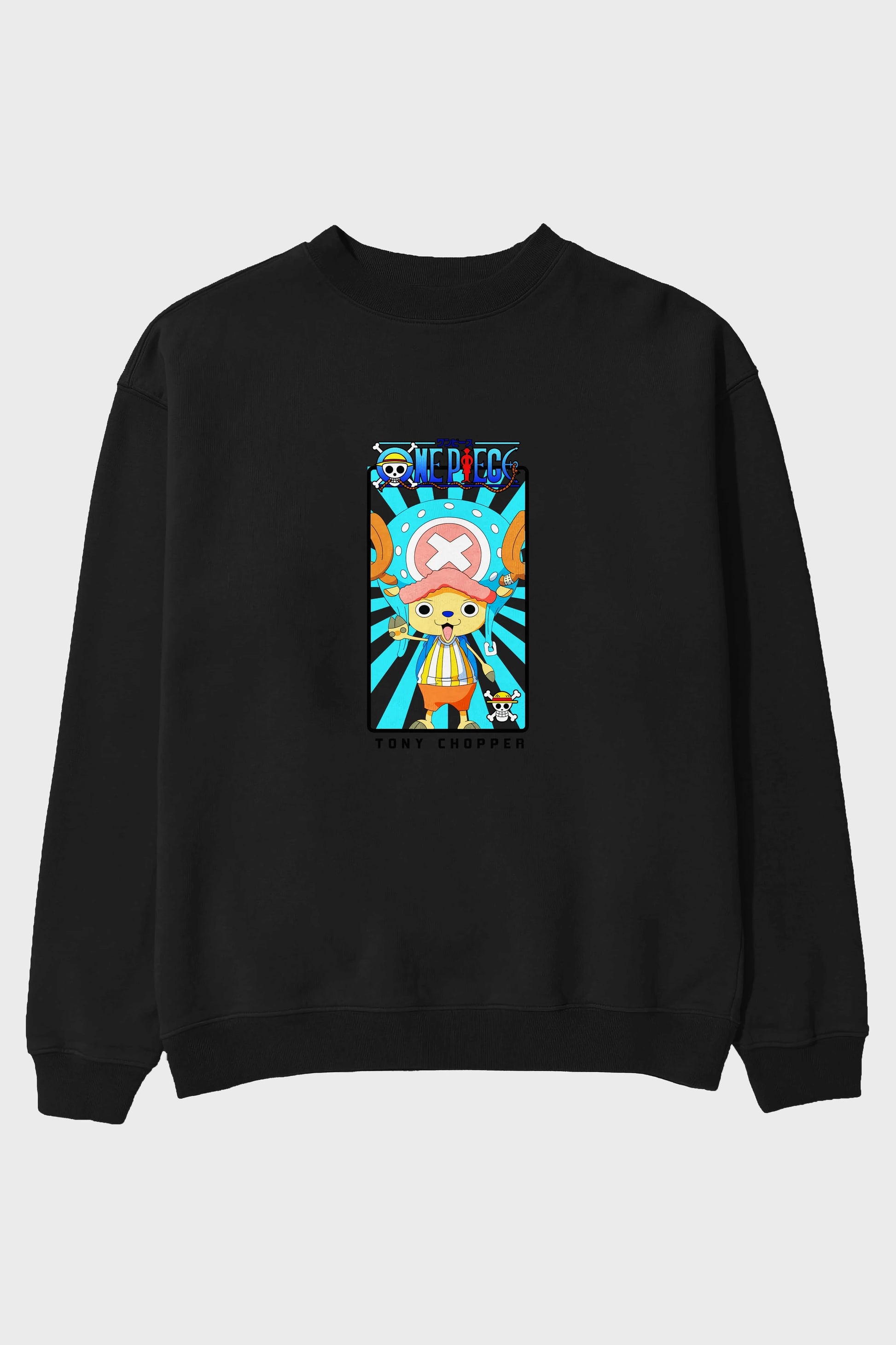 Chopper Ön Baskılı Anime Oversize Sweatshirt Erkek Kadın Unisex