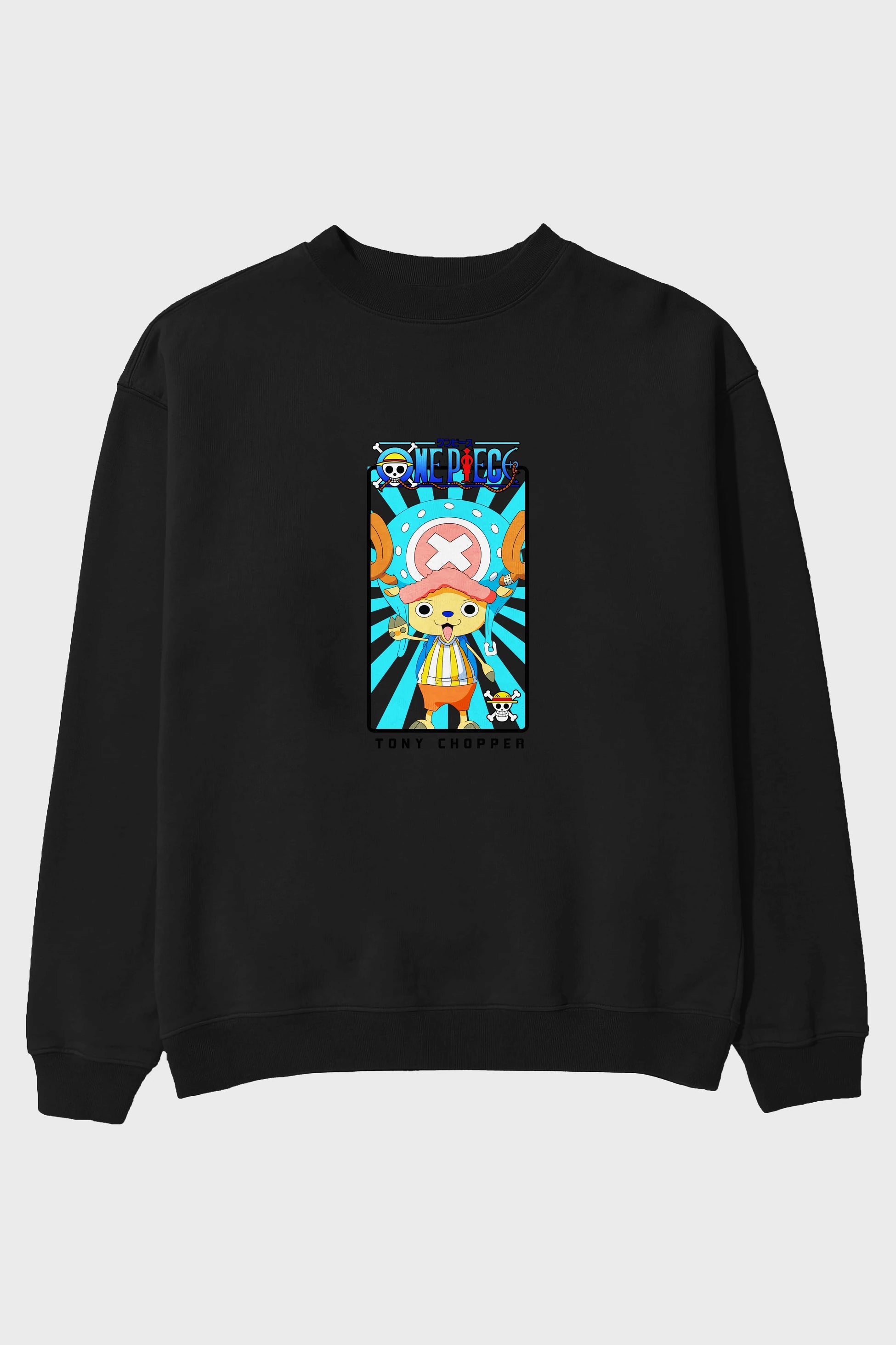 Chopper Ön Baskılı Anime Oversize Sweatshirt Erkek Kadın Unisex