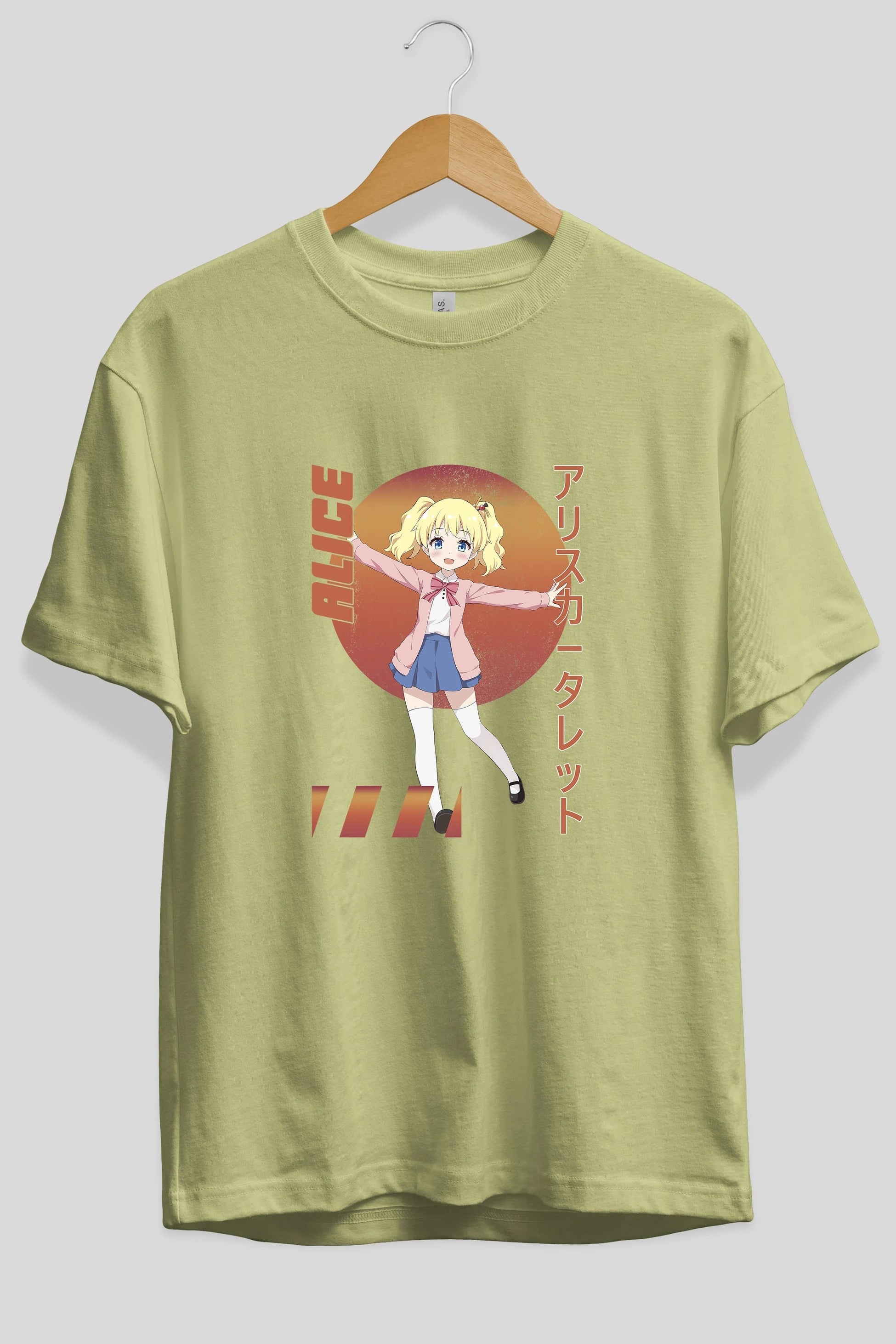 Alice Cartelet 15 Anime Ön Baskılı Oversize t-shirt %100 pamuk Erkek Kadın Unisex