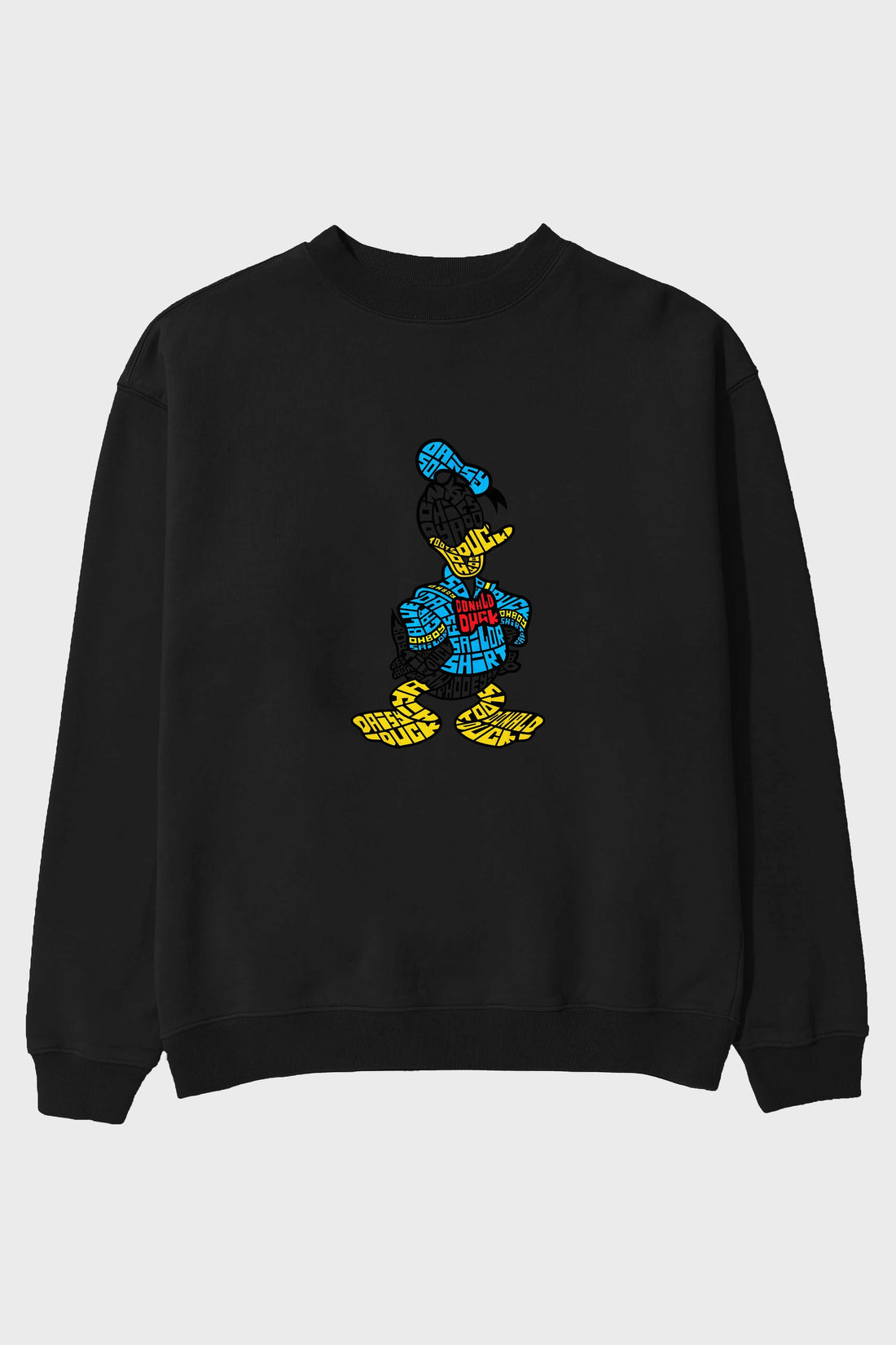 Donald Ön Baskılı Oversize Sweatshirt Erkek Kadın Unisex