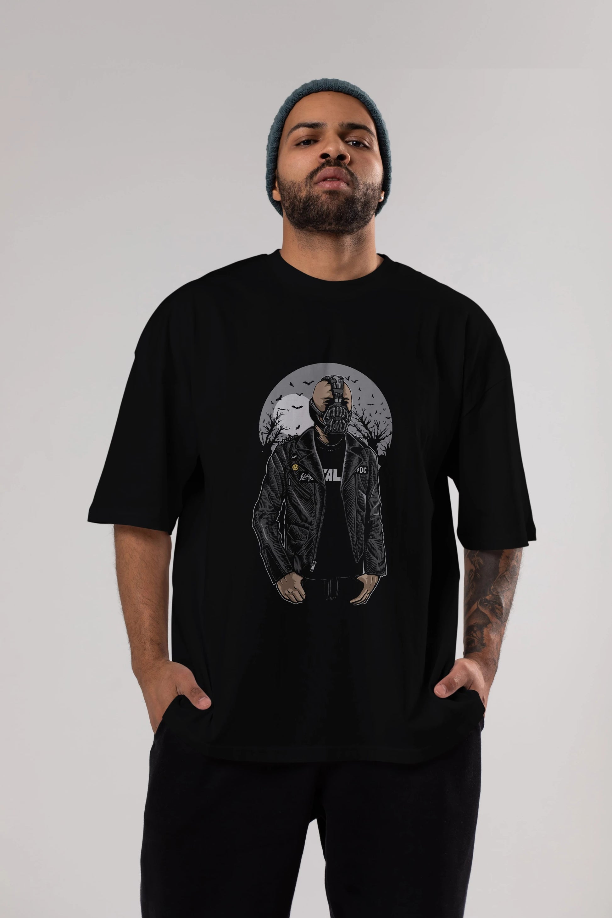 Bane Ön Baskılı Oversize t-shirt Erkek Kadın Unisex %100 Pamuk tişort