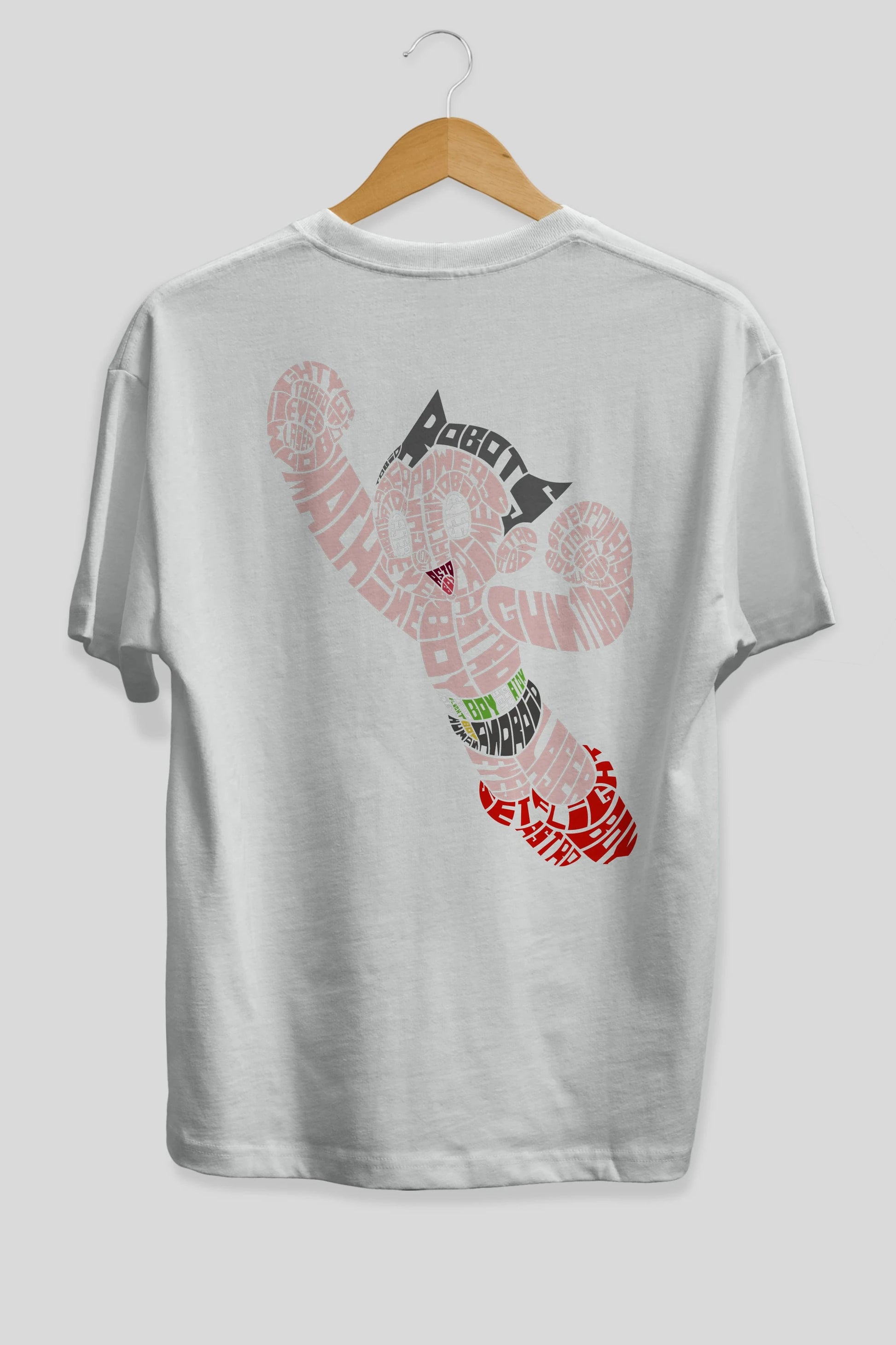 Astroboy Arka Baskılı Oversize t-shirt %100 pamuk Erkek Kadın Unisex
