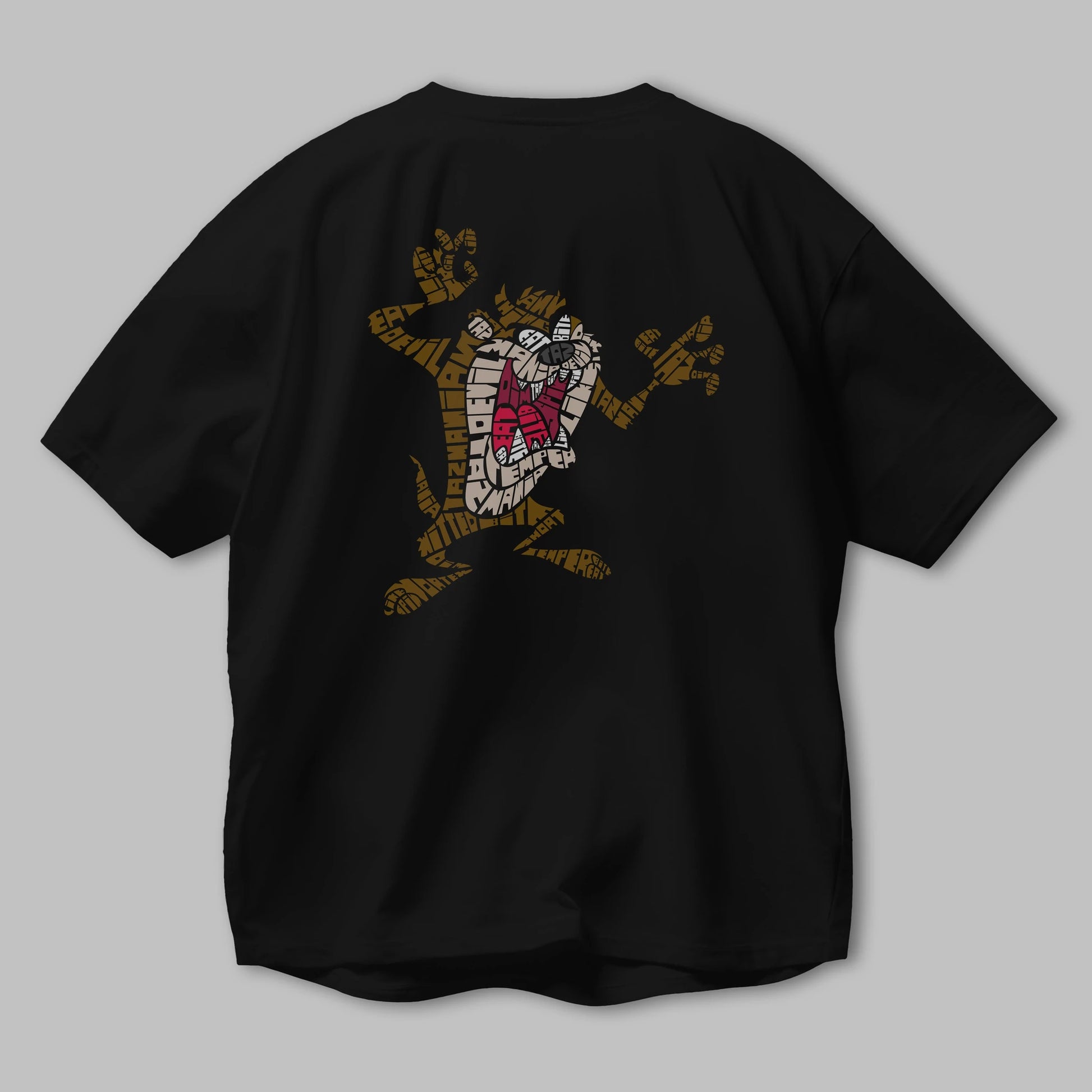 Tazmania Arka Baskılı Oversize t-shirt %100 pamuk Erkek Kadın Unisex