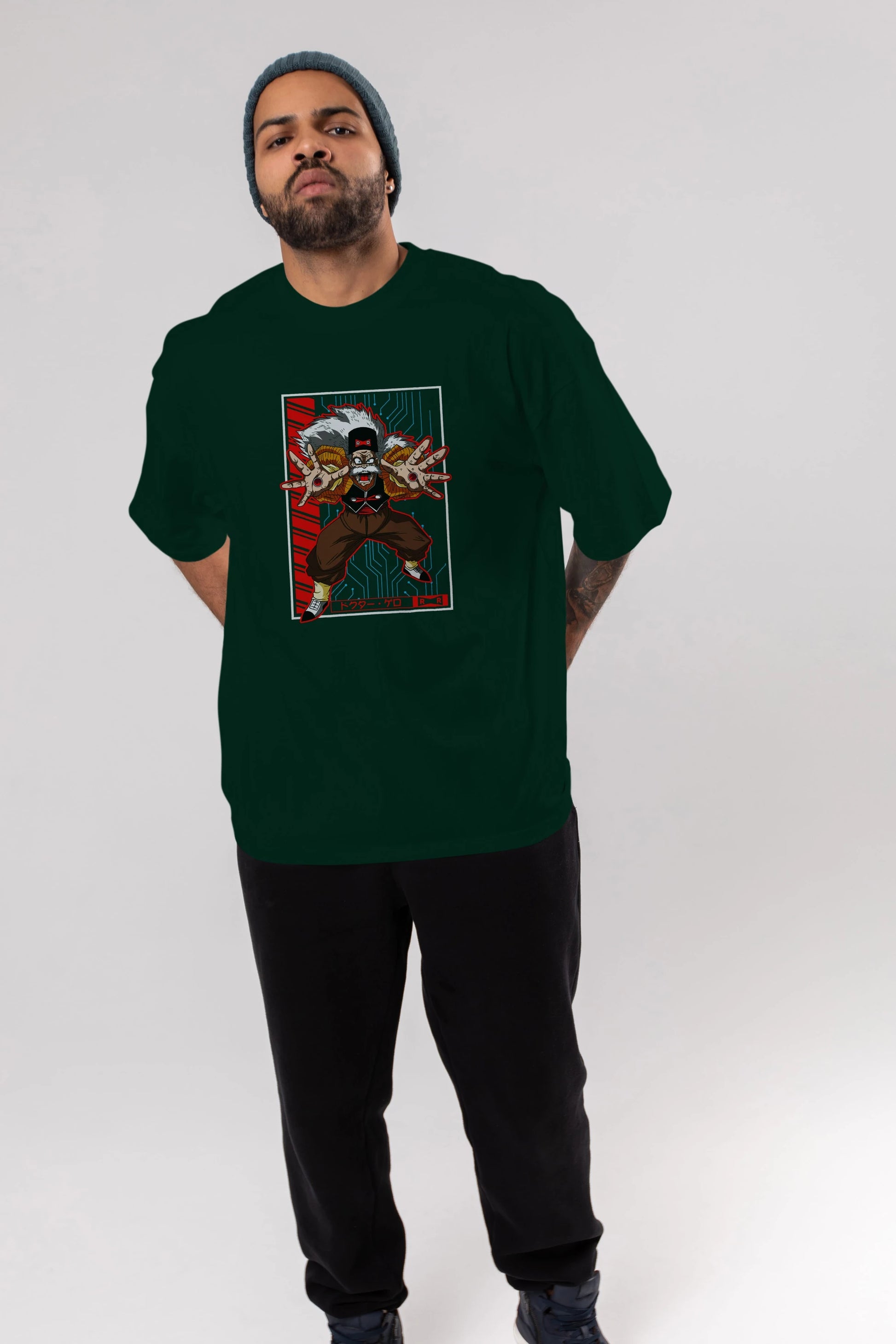 DragonBall DrMakigero Anime Ön Baskılı Oversize t-shirt %100 pamuk Erkek Kadın Unisex