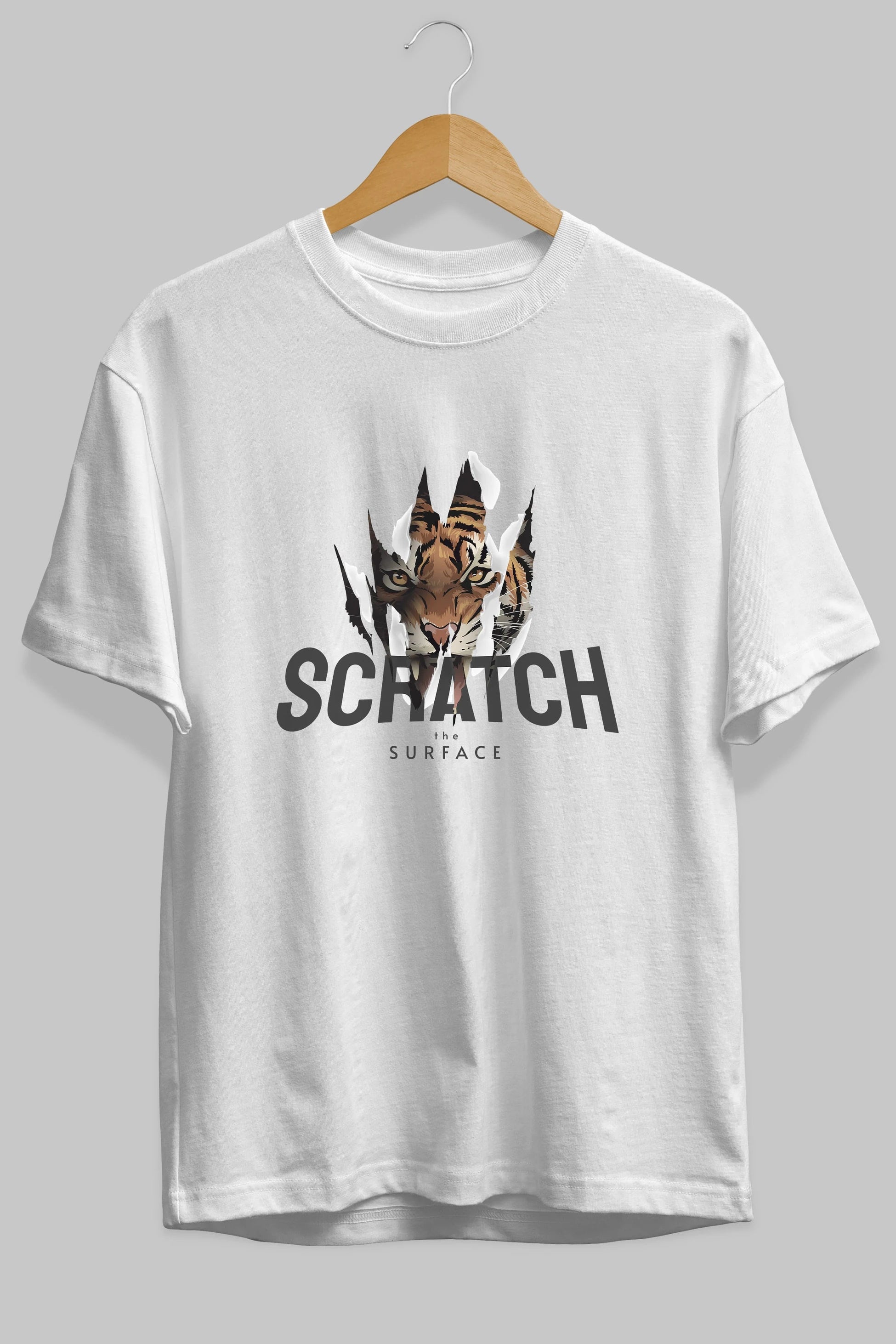 Teddy Bear Scratch Ön Baskılı Oversize t-shirt Erkek Kadın Unisex %100 Pamuk