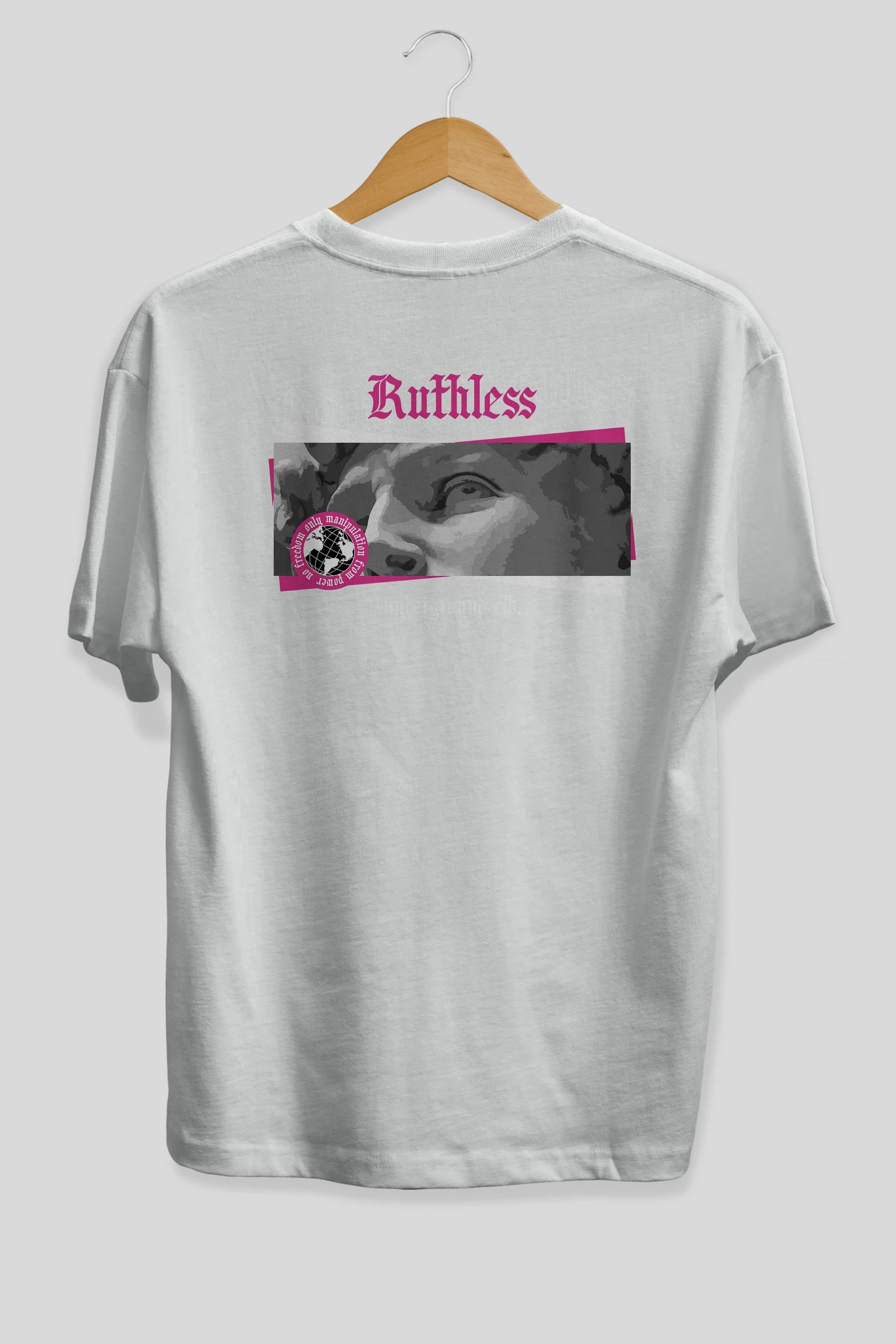 Ruthless Arka Baskılı Oversize t-shirt Erkek Kadın Unisex