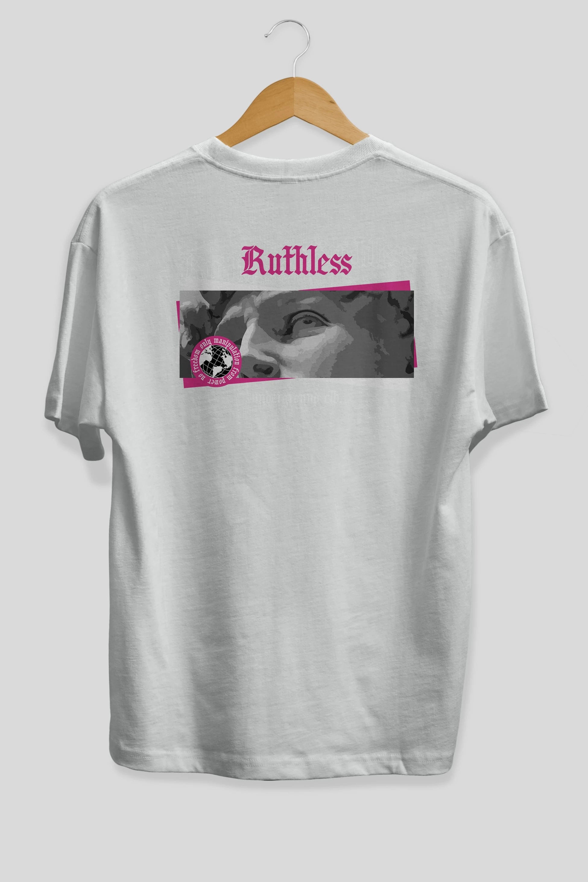 Ruthless Arka Baskılı Oversize t-shirt Erkek Kadın Unisex