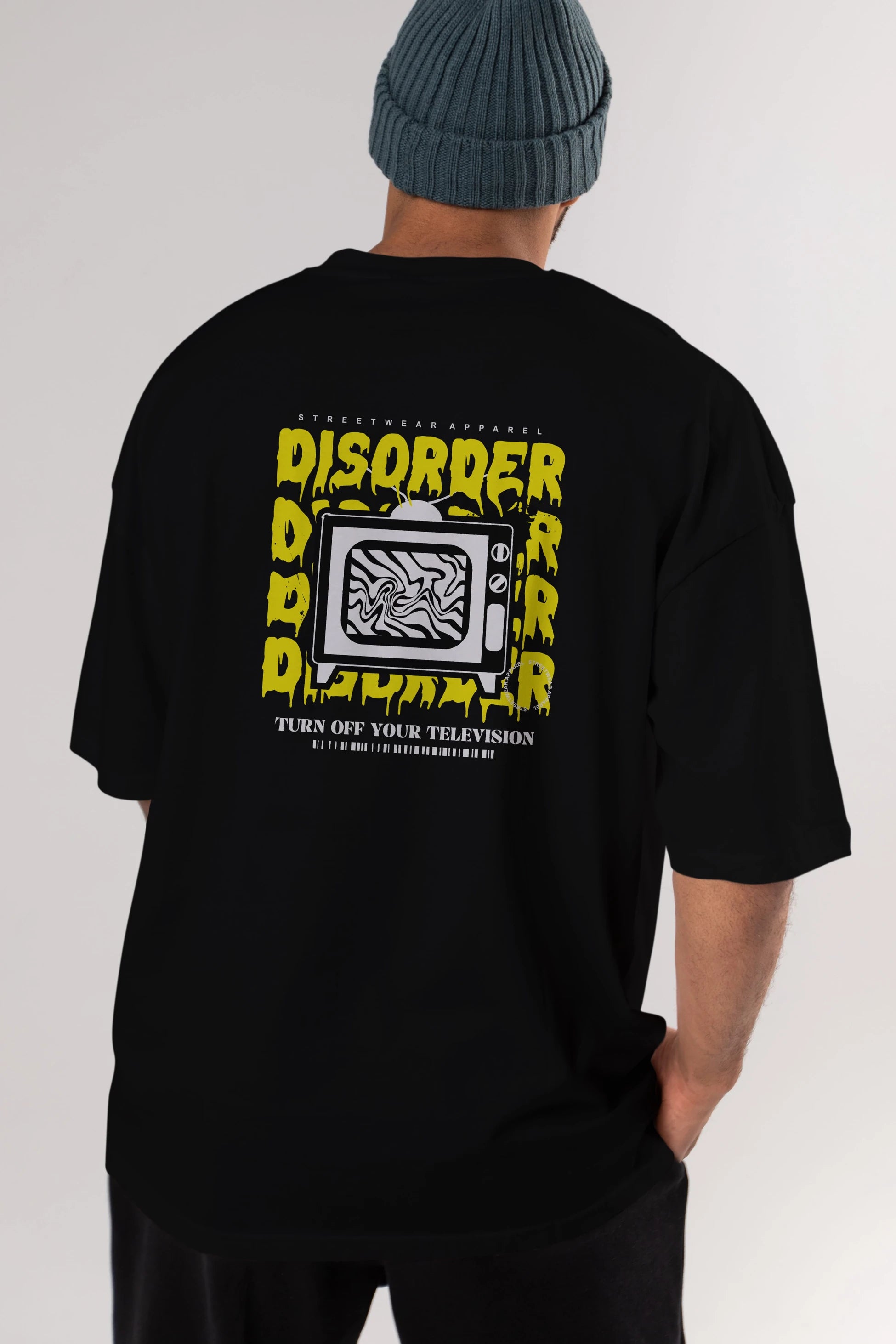 Disorder Streetwear Arka Baskılı Oversize t-shirt Erkek Kadın Unisex