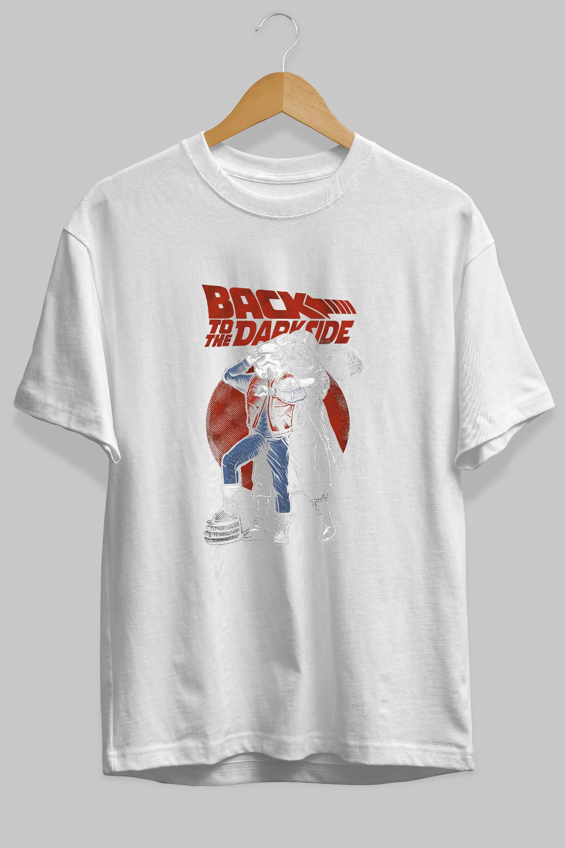 Back To The Darkside Ön Baskılı Oversize t-shirt Erkek Kadın Unisex %100 Pamuk tişort