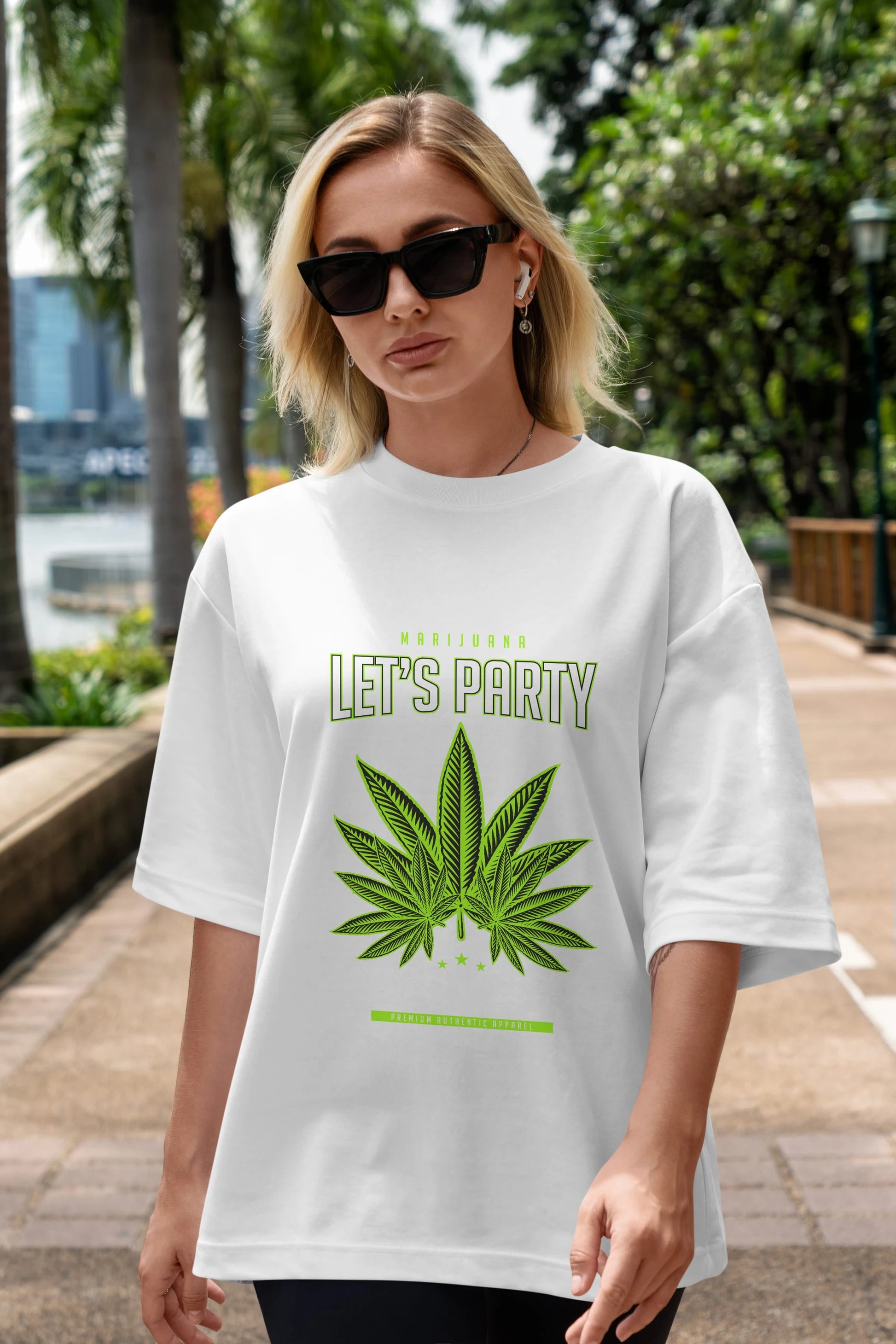 Lets Party Ön Baskılı Oversize t-shirt Erkek Kadın Unisex