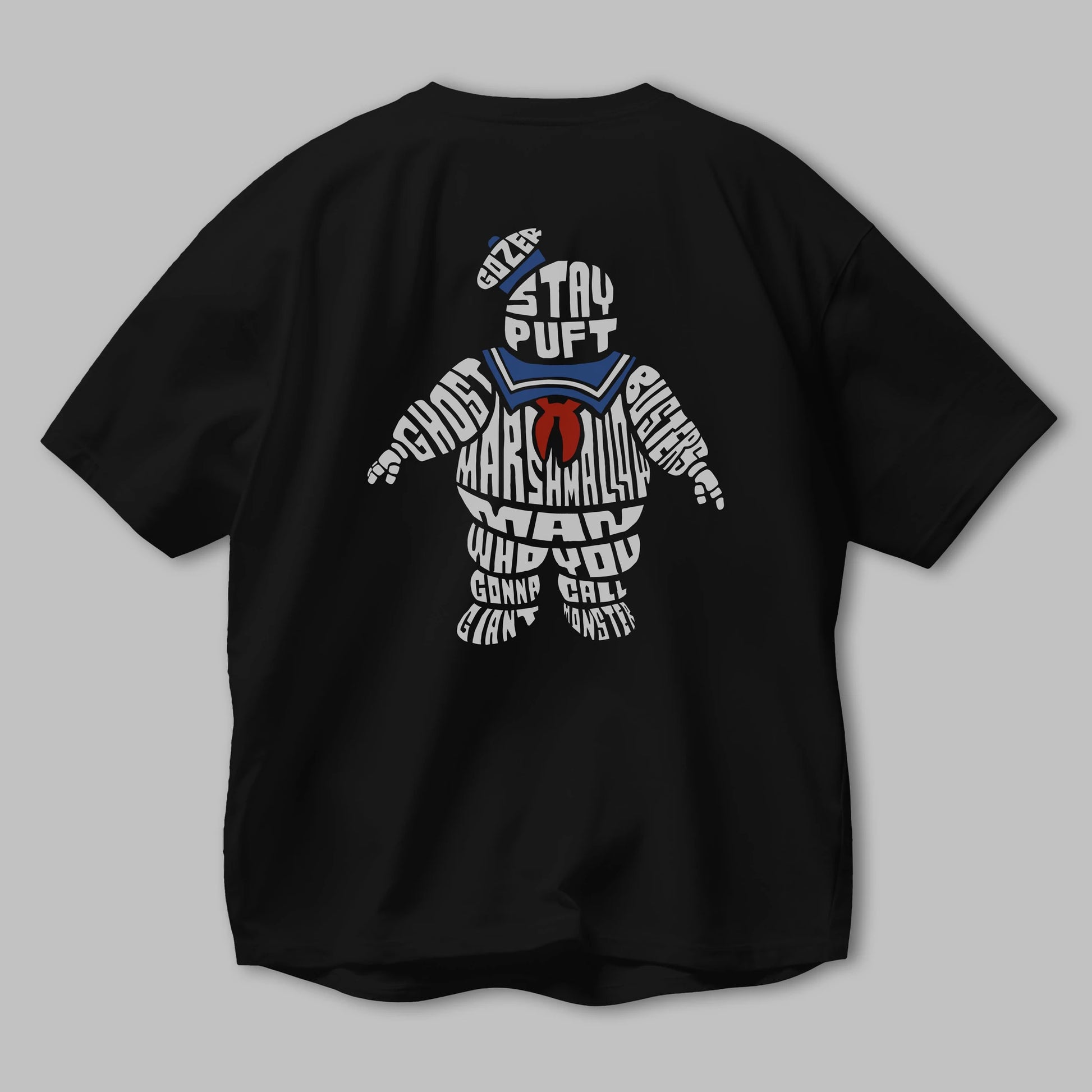 Stay Puft Arka Baskılı Oversize t-shirt %100 pamuk Erkek Kadın Unisex