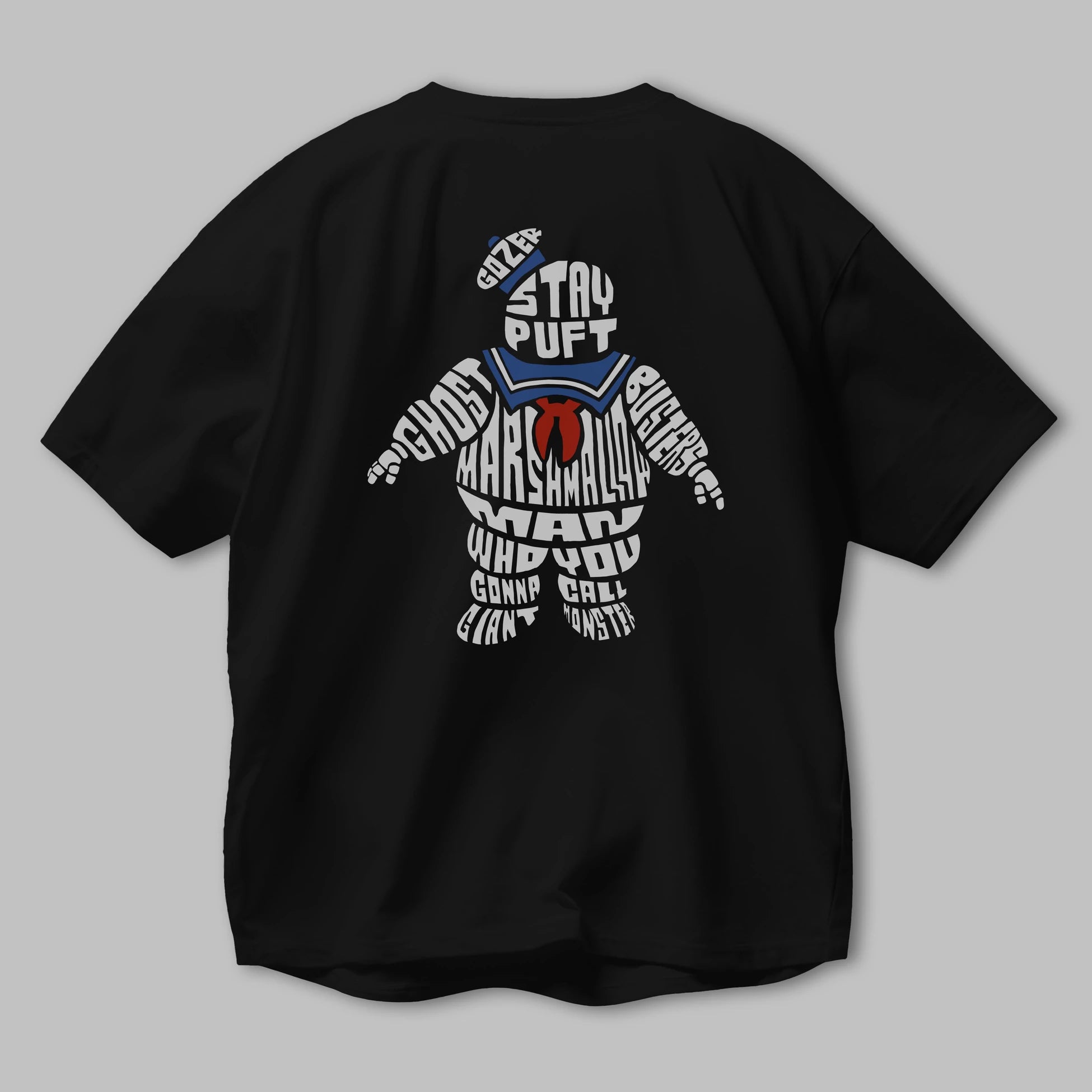 Stay Puft Arka Baskılı Oversize t-shirt %100 pamuk Erkek Kadın Unisex