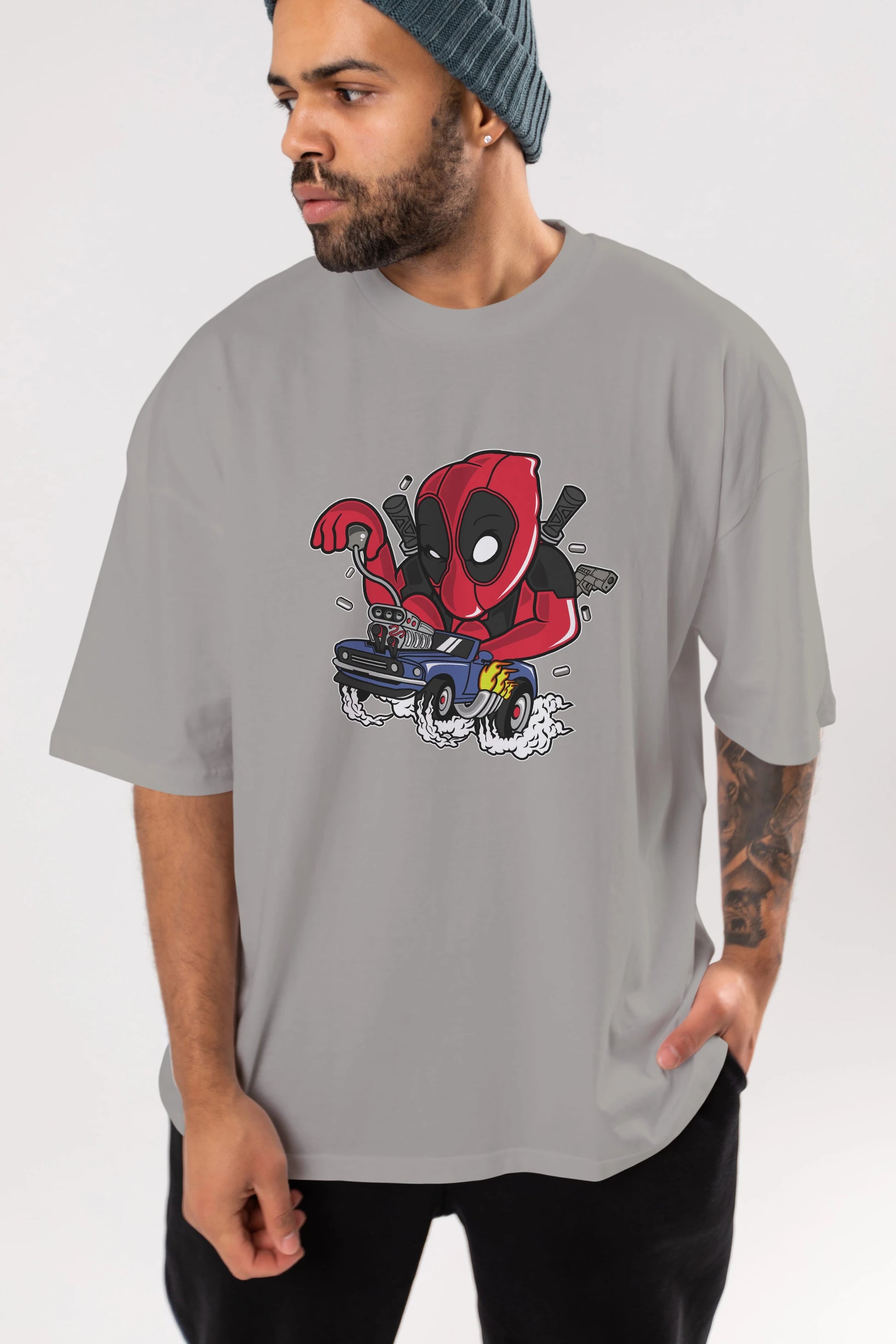 Deadpool (21) Ön Baskılı Oversize t-shirt Erkek Kadın Unisex %100 Pamuk Bisiklet Yaka tişort