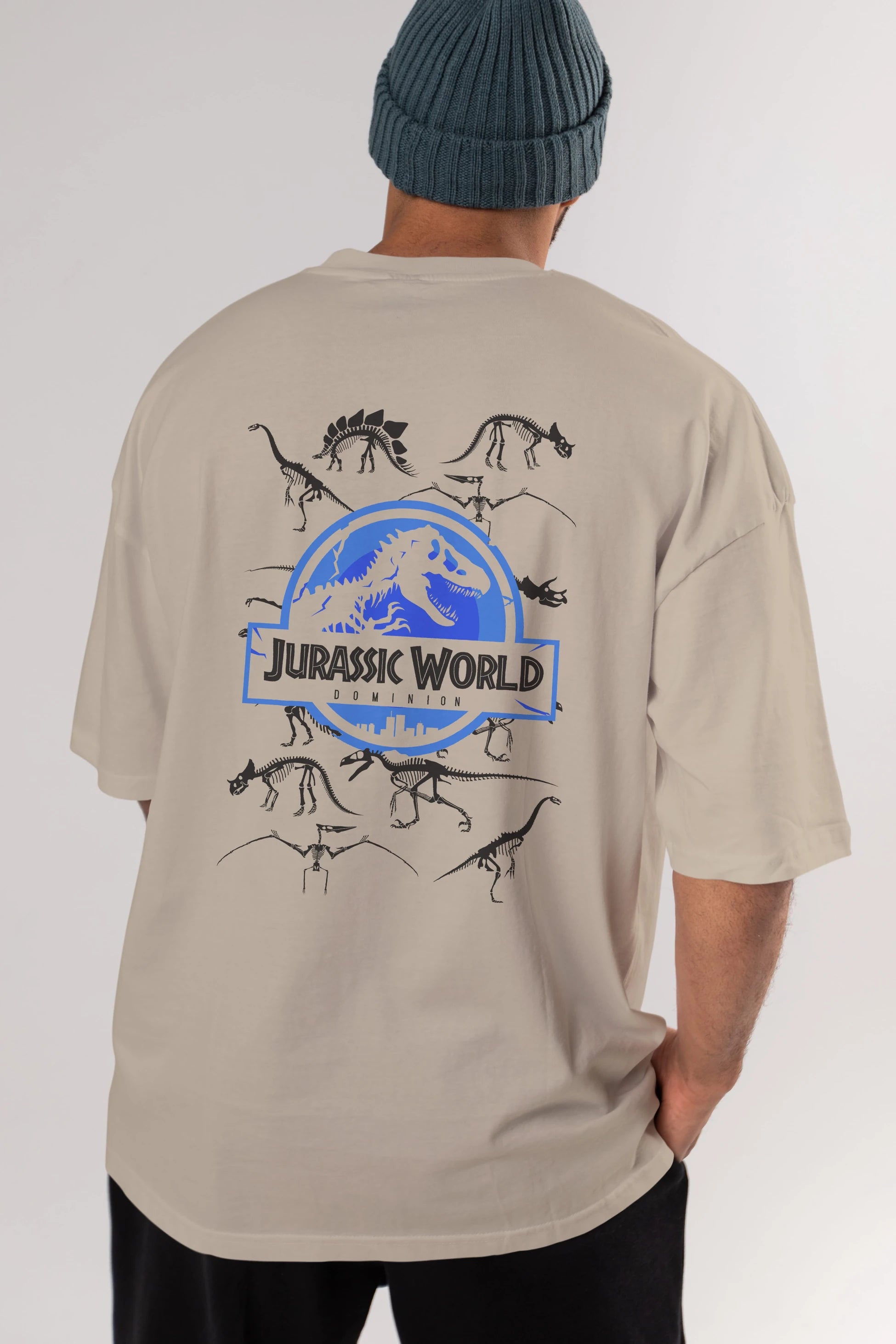 Jurassic Park (5) Arka Baskılı Oversize t-shirt Erkek Kadın Unisex %100 Pamuk Bisiklet Yaka tişort